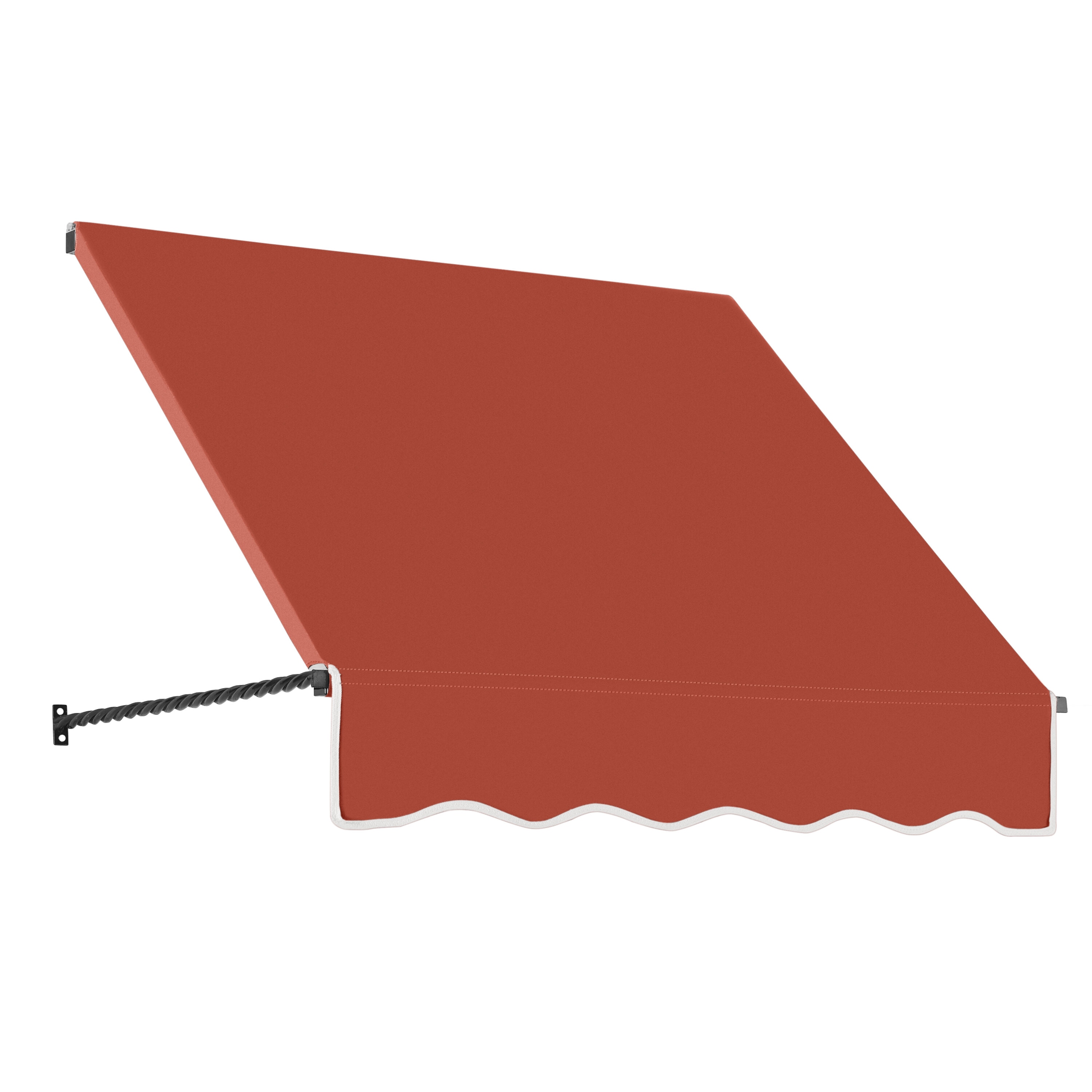 Awntech SANT22-L-3TER Santa Fe 40.5-in Wide x 24-in Projection x 31-in Height Fabric Terracotta Solid Fixed Window/Door Awning