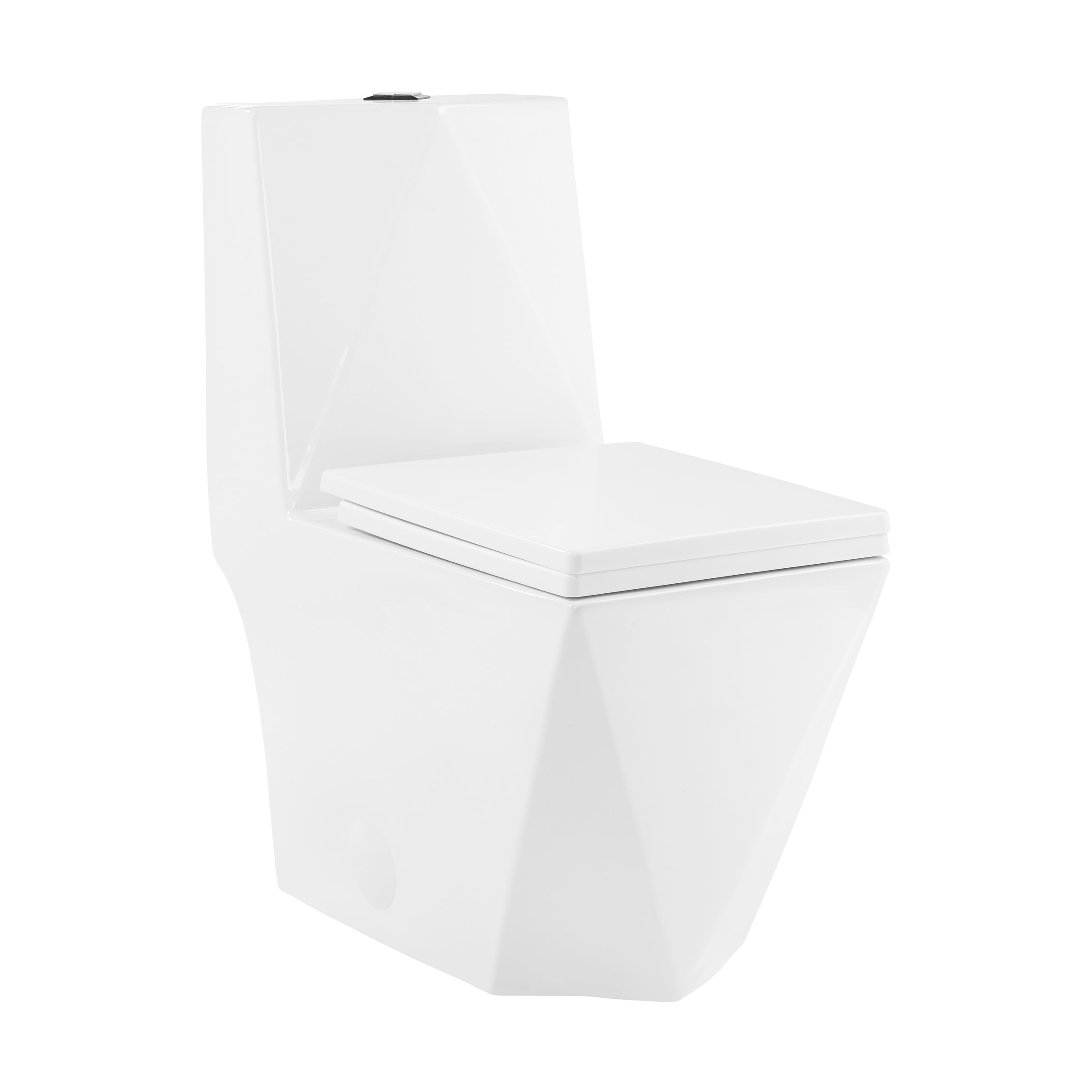 Swiss Madison SM-25-1TSIO03WH Sion Glossy White Dual Flush Square Standard height Smart Soft Close 1-piece Toilet 12-in Rough-In 1.6 GPF