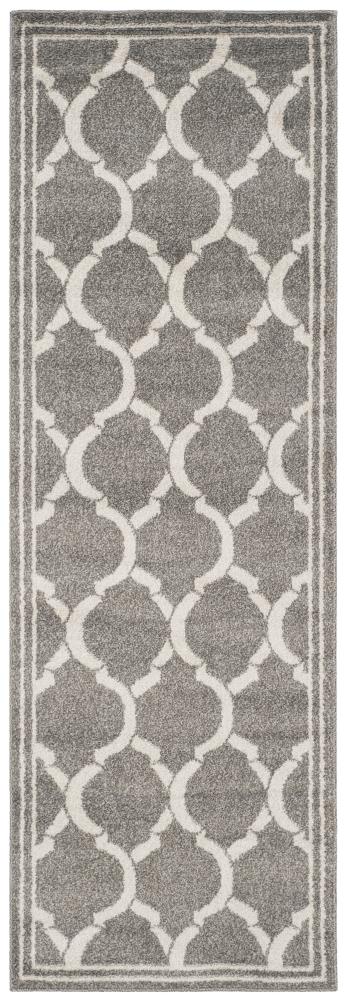 Amherst Dark Grey and Beige 2'-3" x 9' Synthetic Rug