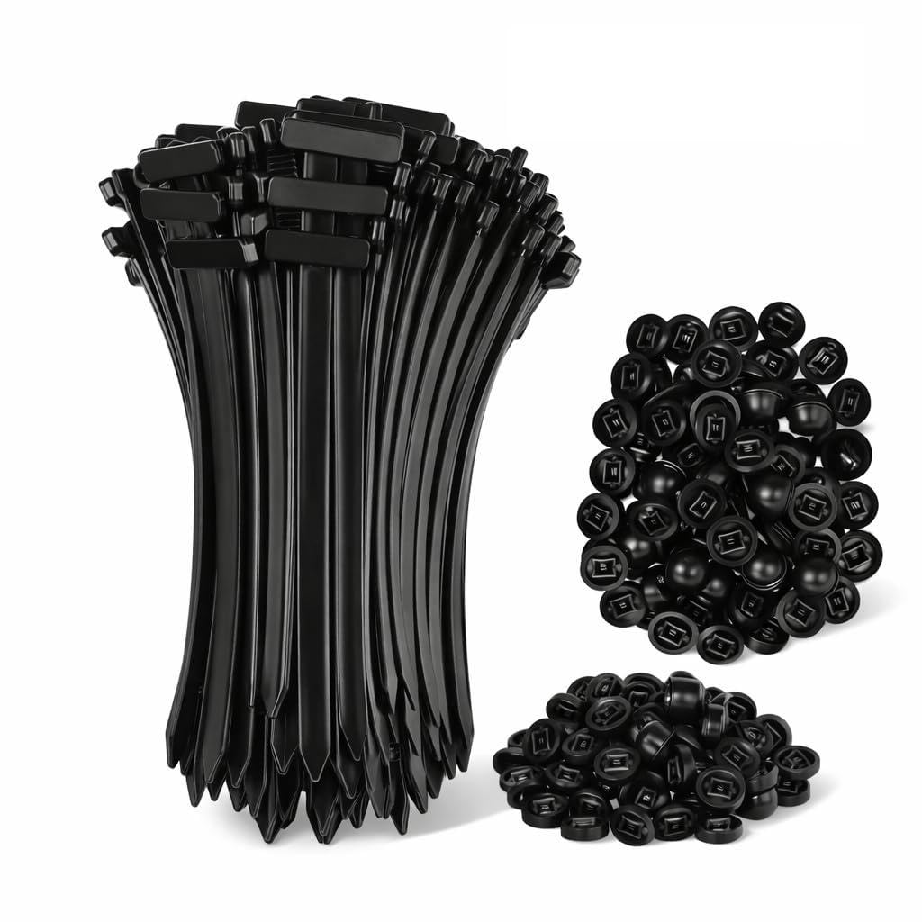 Afoxsos 160 Piece Heavy Duty Nylon Cable Tie Buckles with Secure Locking Head for Automotive Fender Bumper Engine Bay and Wire Management #LAF0823FA0996