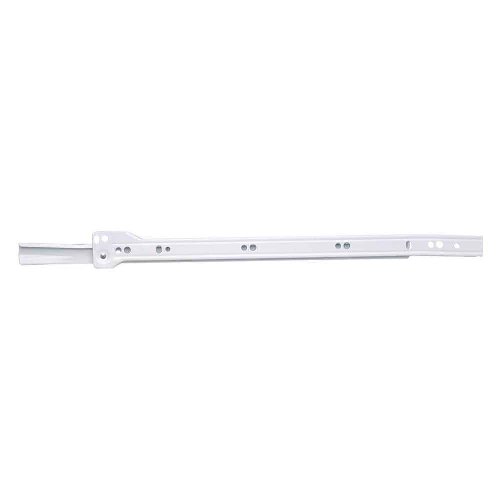 Hickory Hardware 18-in 3/4 extension Self-Closing Side Mount European 75-lb Load Capacity Heavy Duty White Drawer Slide 1 -Pair 2 -Pieces #P1750/18-W