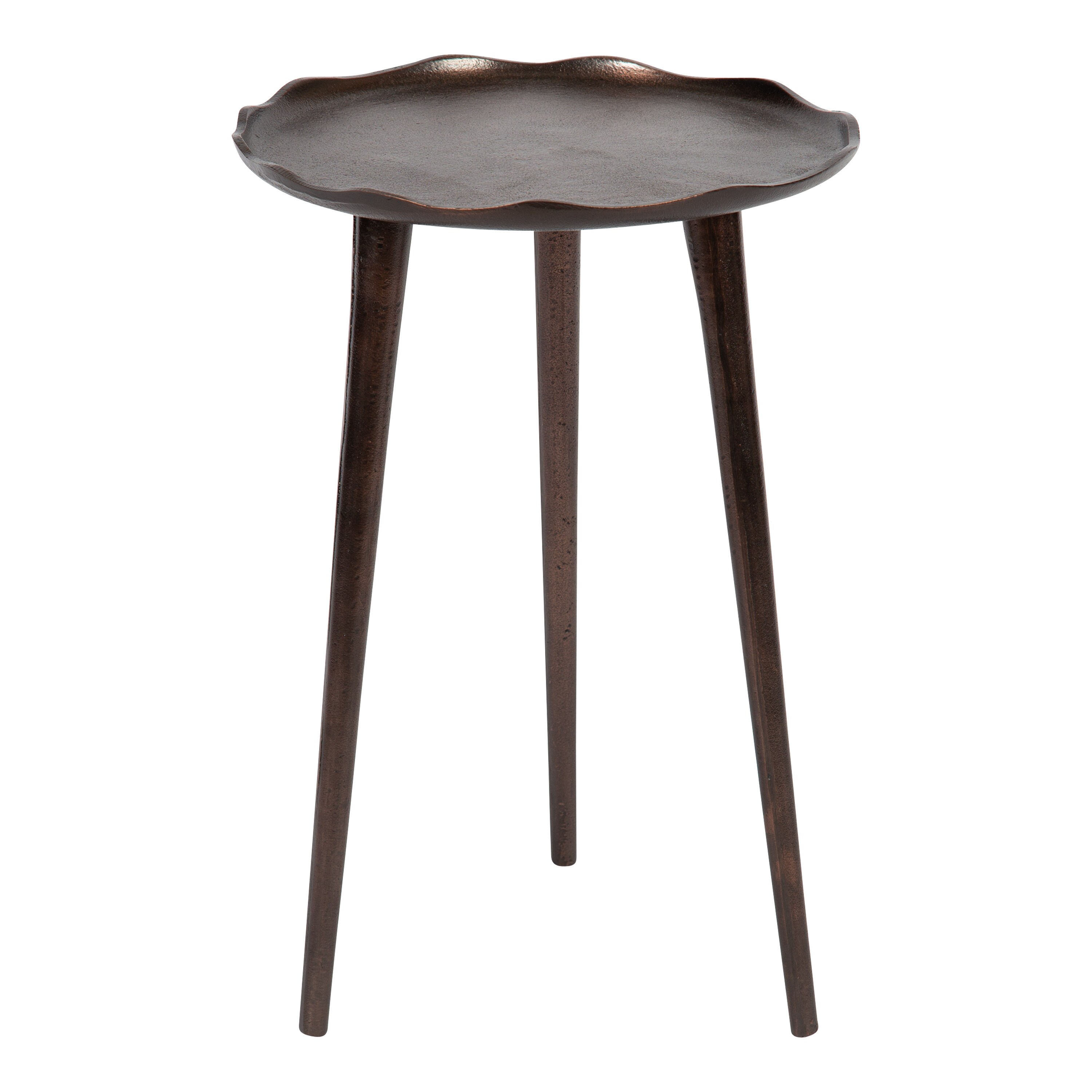 Kate and Laurel 221977 Alessia 15.00-Inches W x 22.00-Inches H Bronze Metal Round Modern End Table Assembly Required