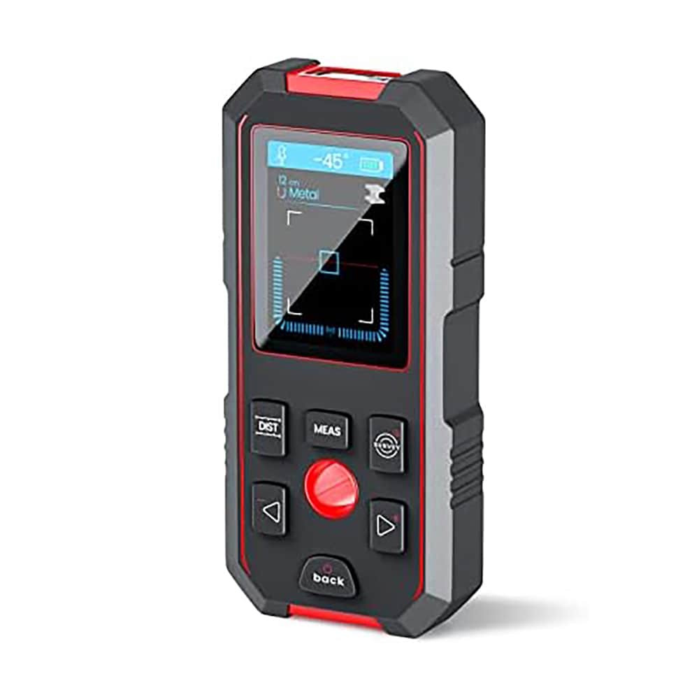 Etokfoks  3 in 1 Stud Finder with 196 ft Laser Measure Electric Wall Scanner Sensor LCD Digital Level Audio for Wood Metal