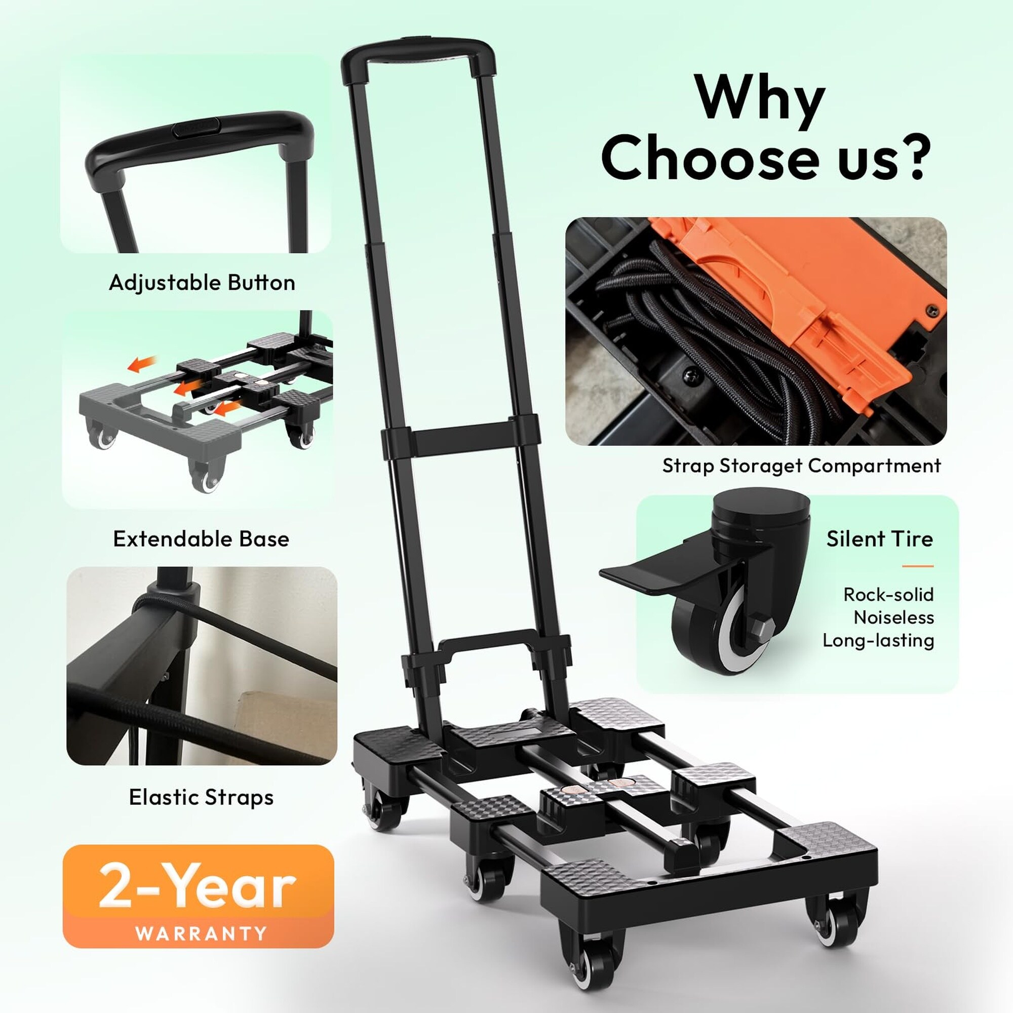 Wudkey L4-RR2X8L Hand-Truck-Dollies - View #3