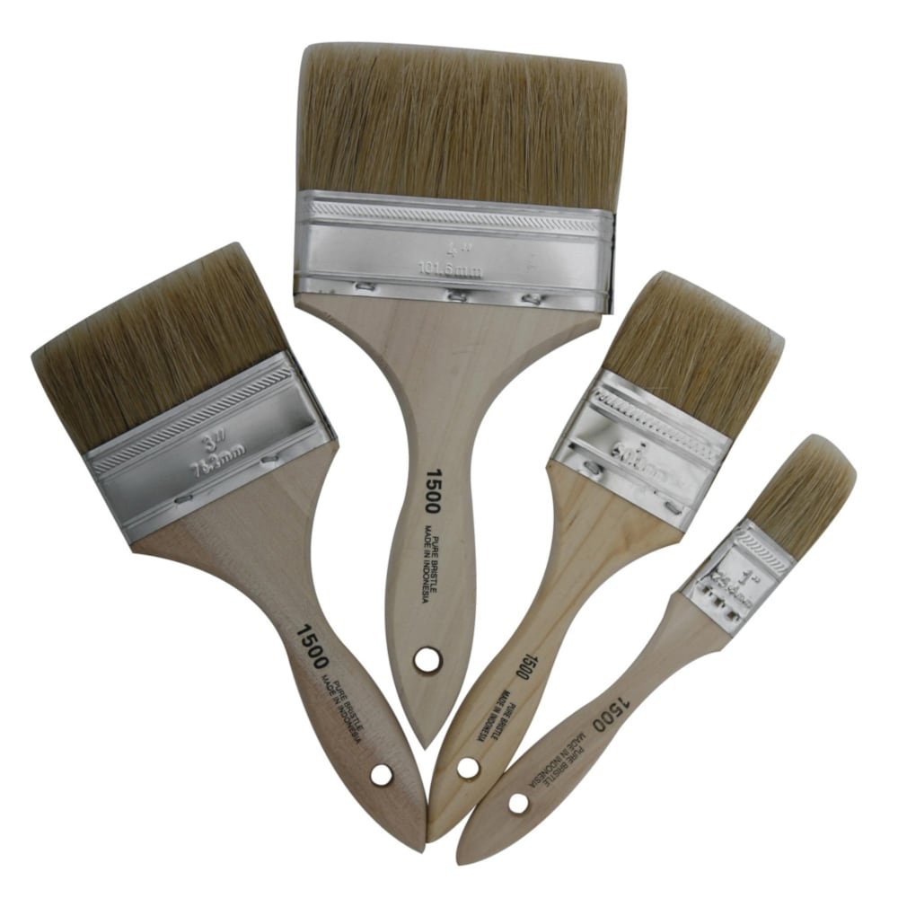 Linzer 820053 3-in Reusable Natural bristle Flat General purpose brush