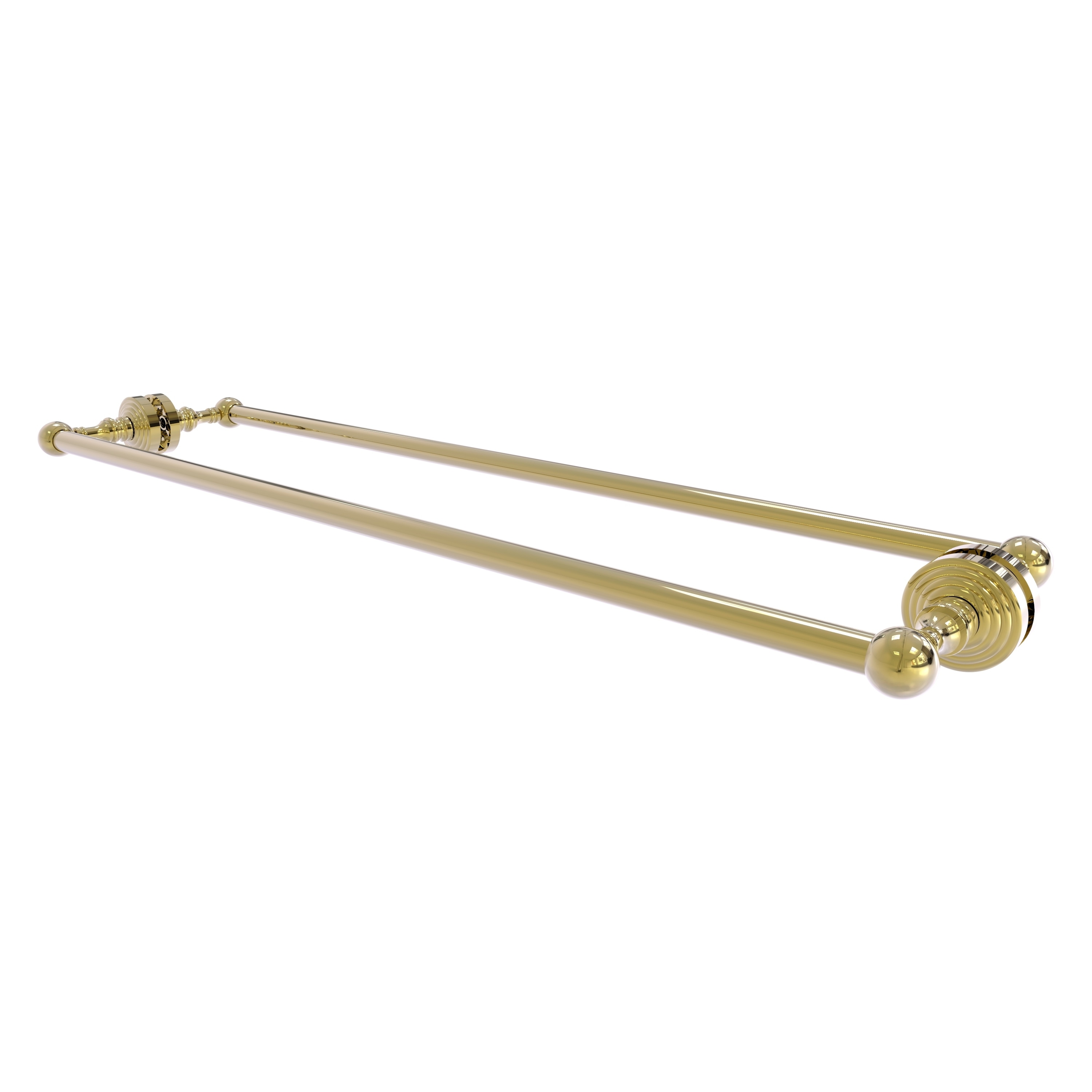 Allied Brass WP-41-BB-30-UNL Waverly Place 30-in double Unlacquered Brass Wall mount Double Towel Bar