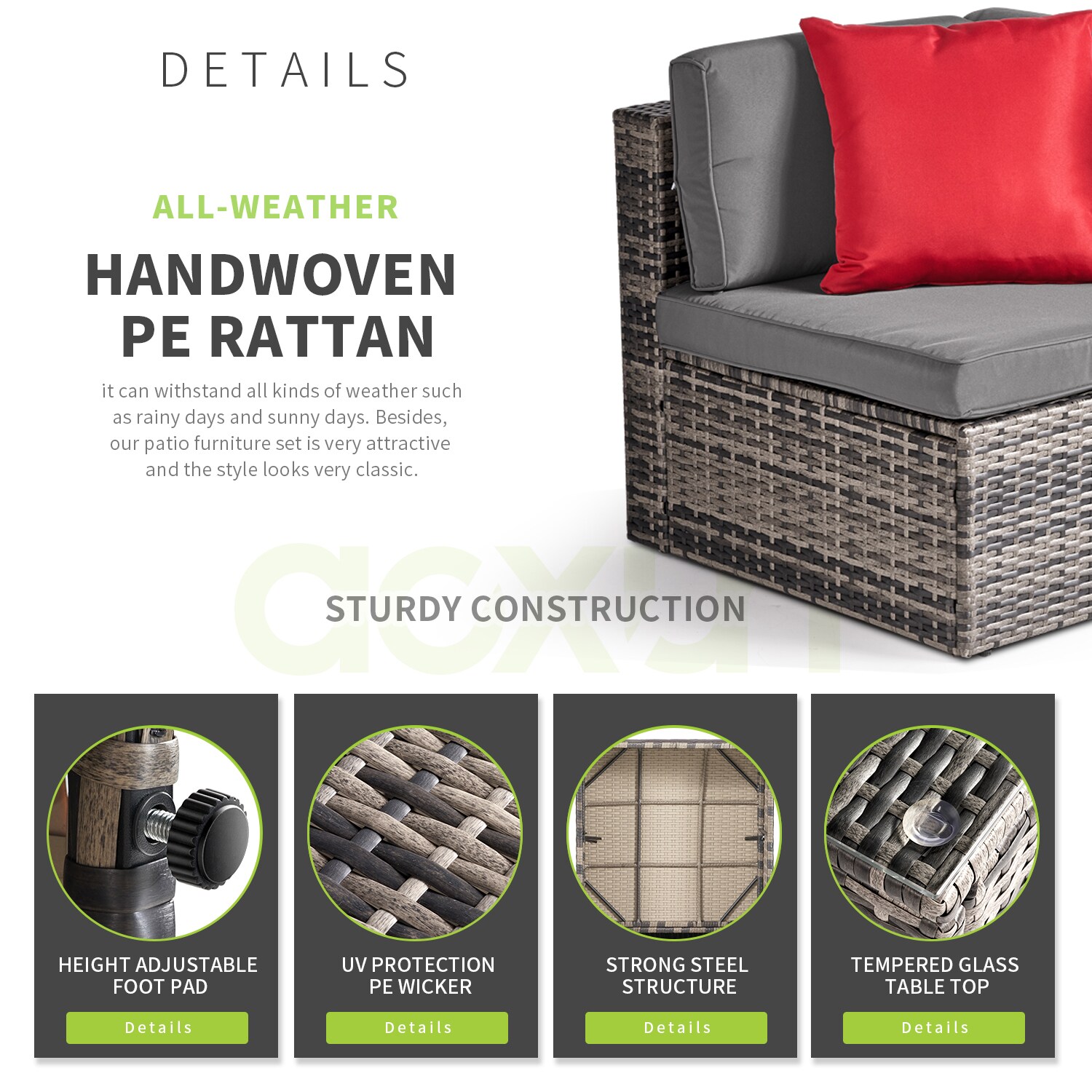 Bapipro BP3508G19 Patio-Conversation-Sets - View #4