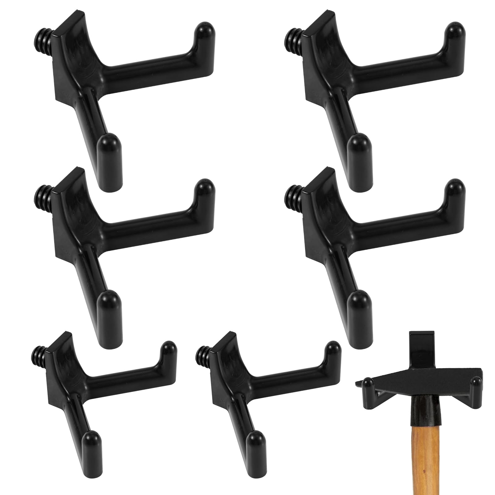 Phyfalip  6pcs Tool Hooks for Shed Compatible with Suncast Shed Plastic Shed Wall Hanger Organization and Storage Accessories for Garage Hanging