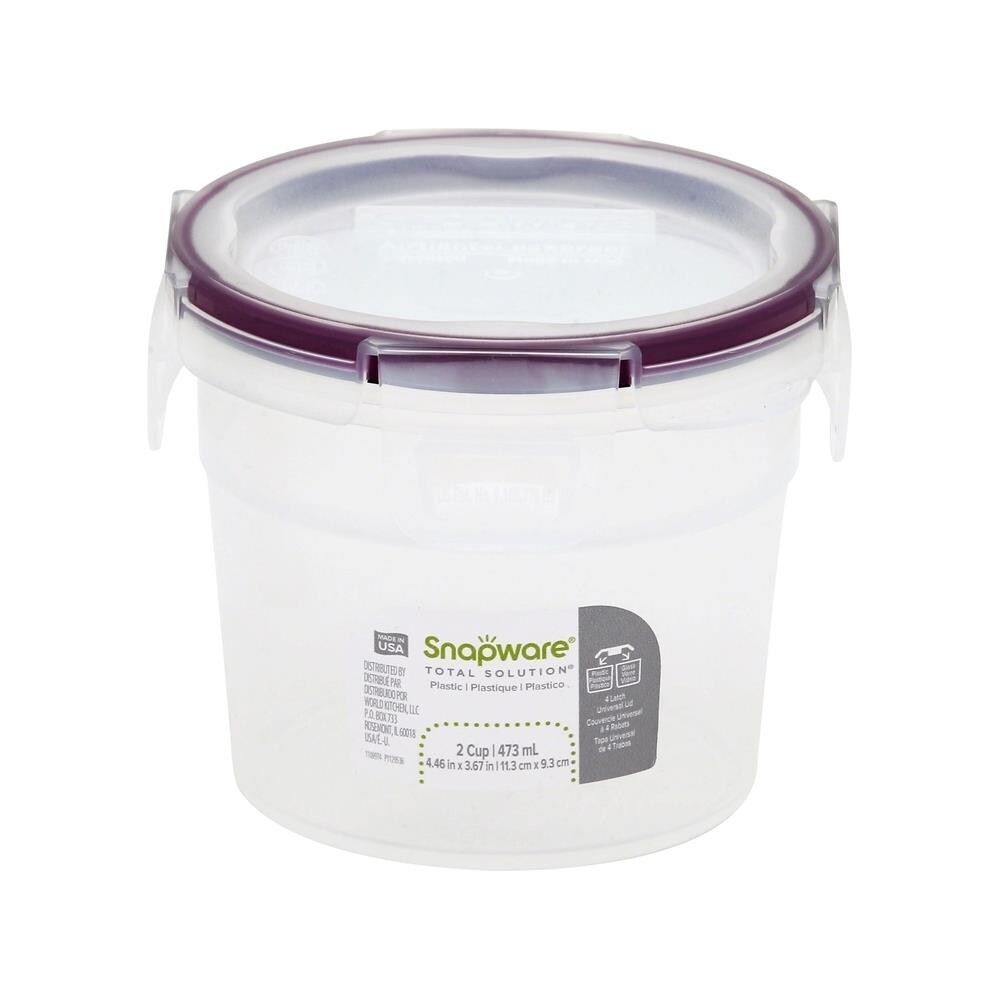 Snapware ACHR127979  6509889 2 -Cup Total Solution Lock Top Container , Multi- 2 Piece per Pack, Pack of 6