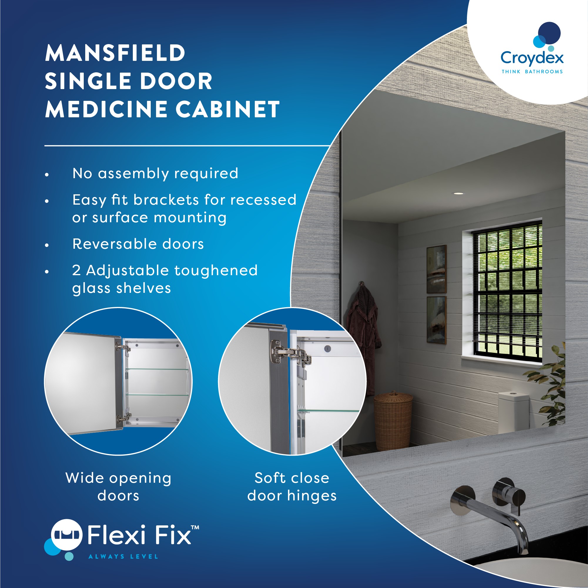 Croydex WC121469US Bathroom-Medicine-Cabinets - View #5
