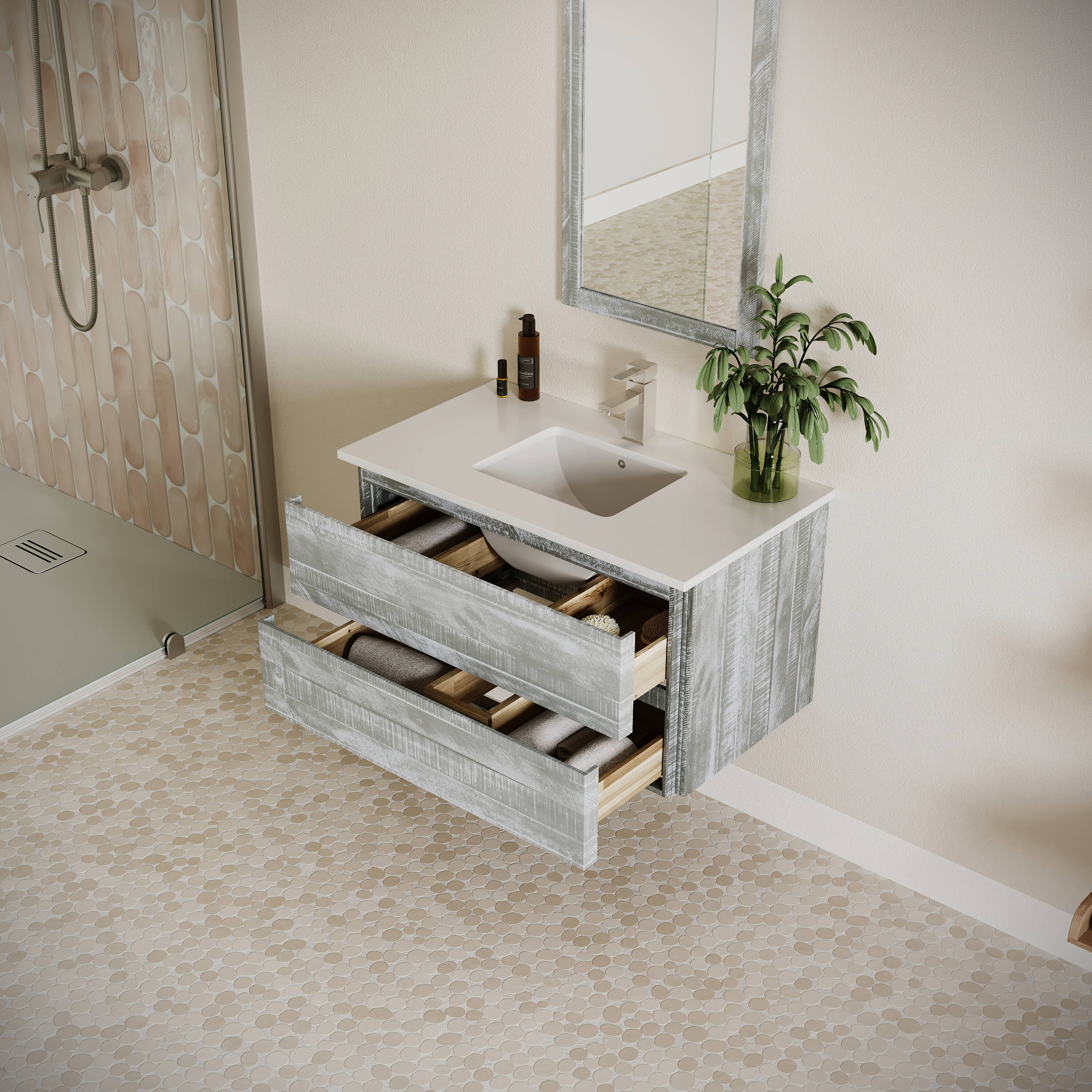 Fresca FVN3136ASH Bath-Vanity-Combo - View #3