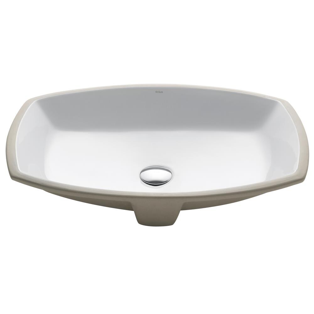 Elavo 20-1/2 in. Oval Porcelain Ceramic Drop-In Top Mount Bathroom Sink in  White with Overflow Drain