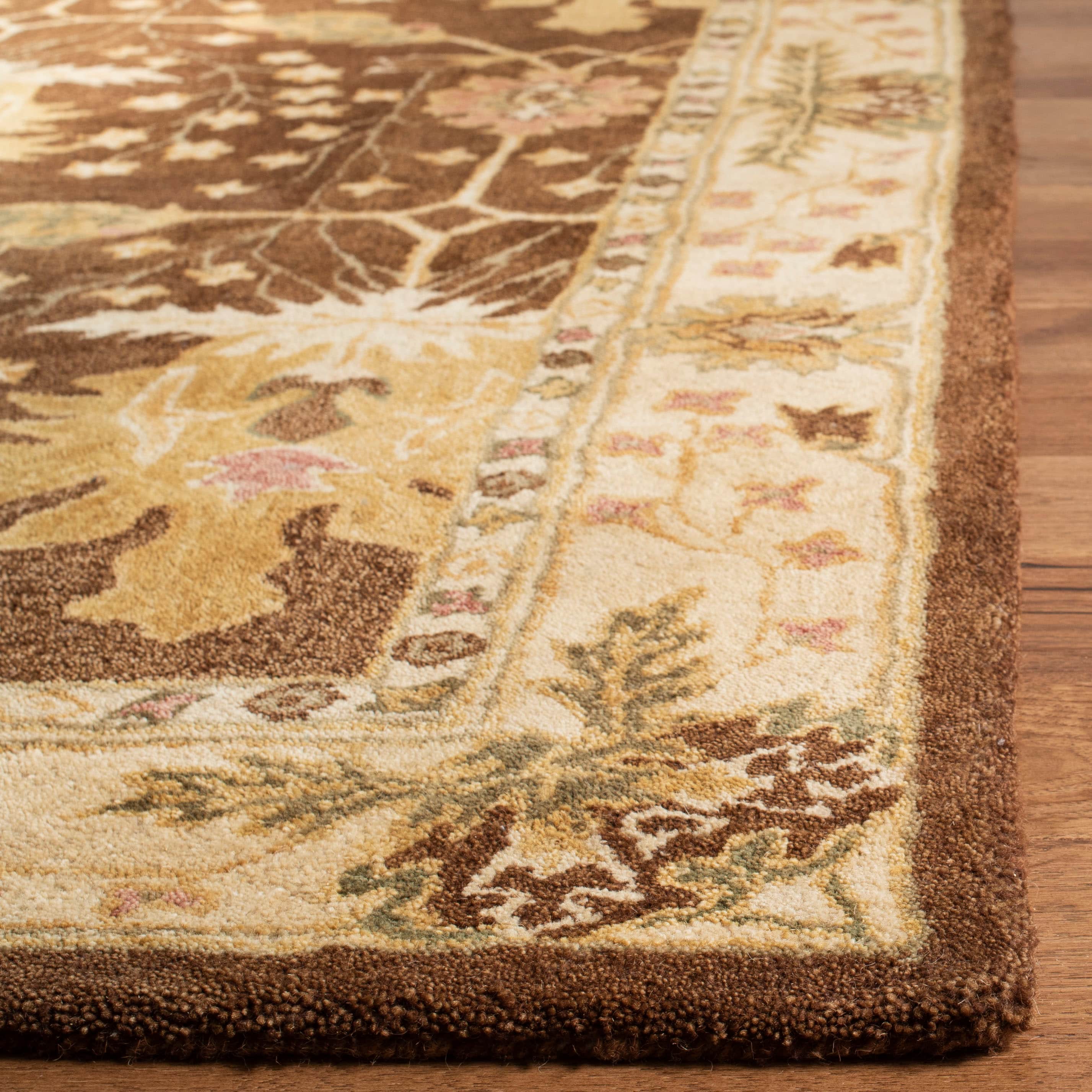 Anatolia Brown and Beige 8' x 10' Hand Tufted Wool Area Rug