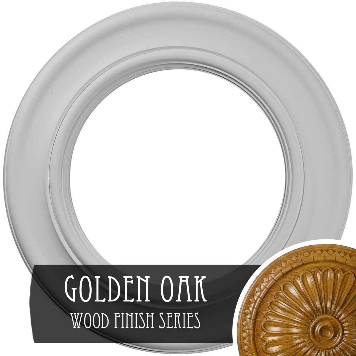 Ekena Millwork CM20HOGOS Holmdel 20.875-in W x 20.875-in L Golden Oak Polyurethane Ceiling Medallion