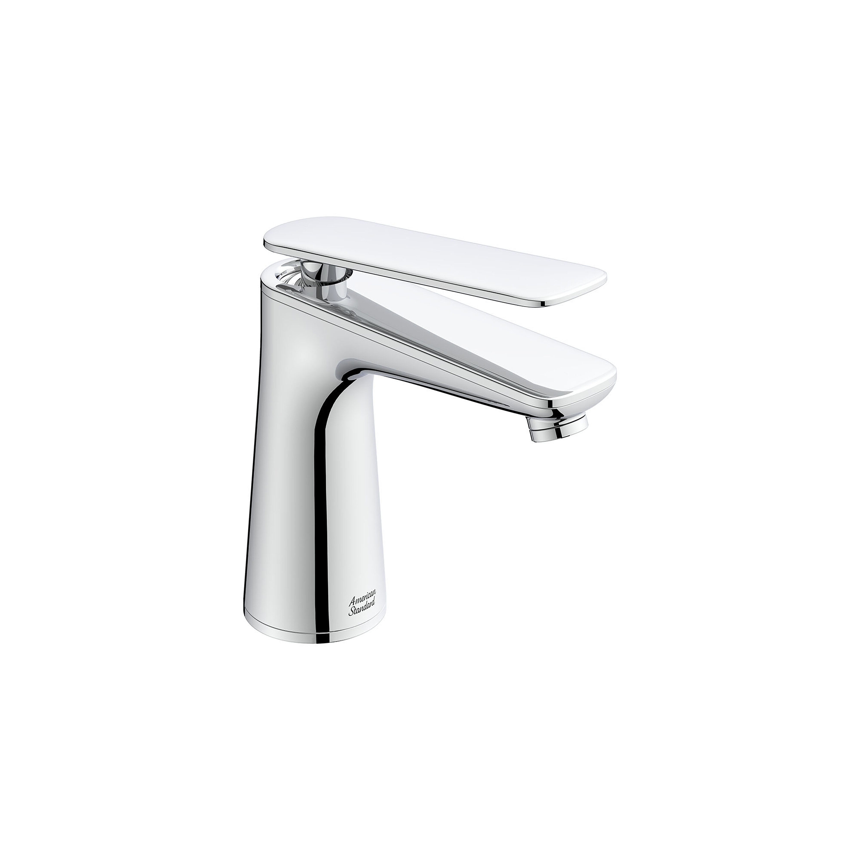 American Standard 7061101.002 Aspirations CHROME Single hole 1-handle WaterSense Mid-arc Residential Handle Bathroom Sink Faucet with Drain with Deck Plate