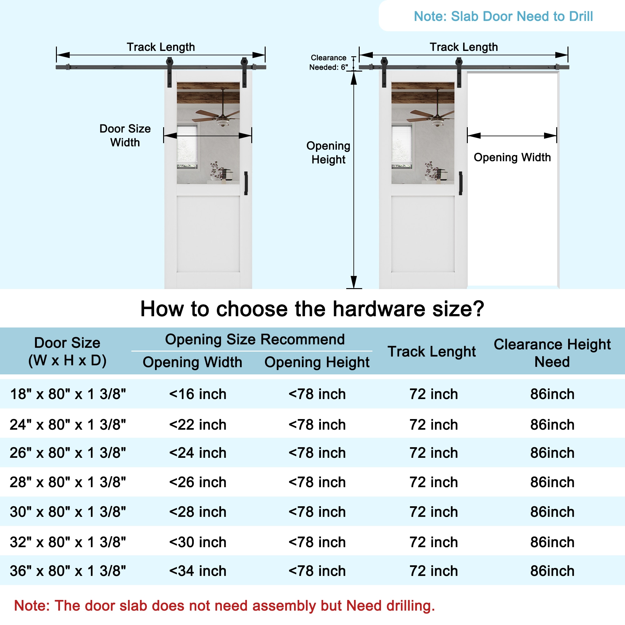 JUJUBON IN-BDHM24 Barn-Doors - View #6