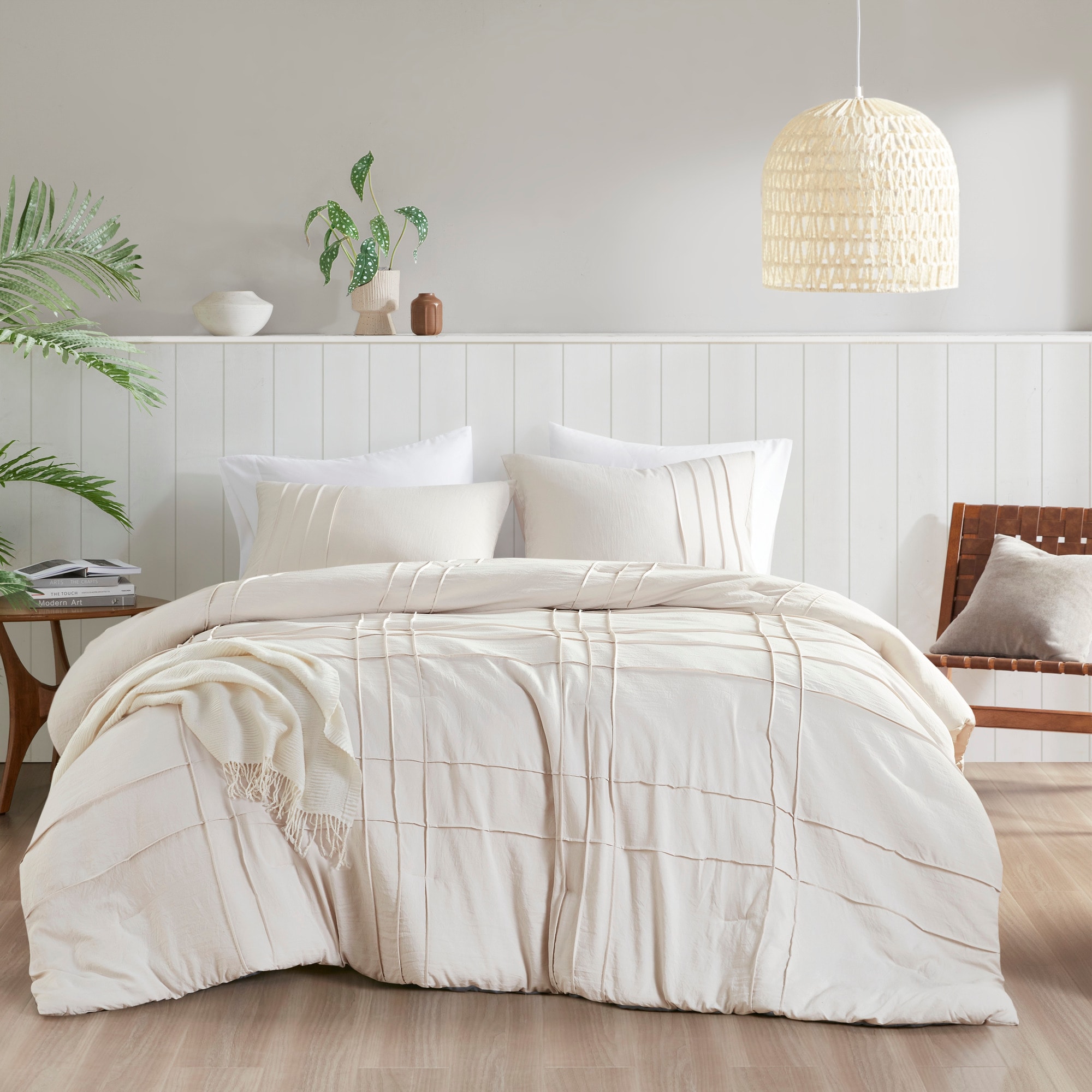 510 Design LWSDS0341000826645 Neutral Solid Queen Comforter Microfiber