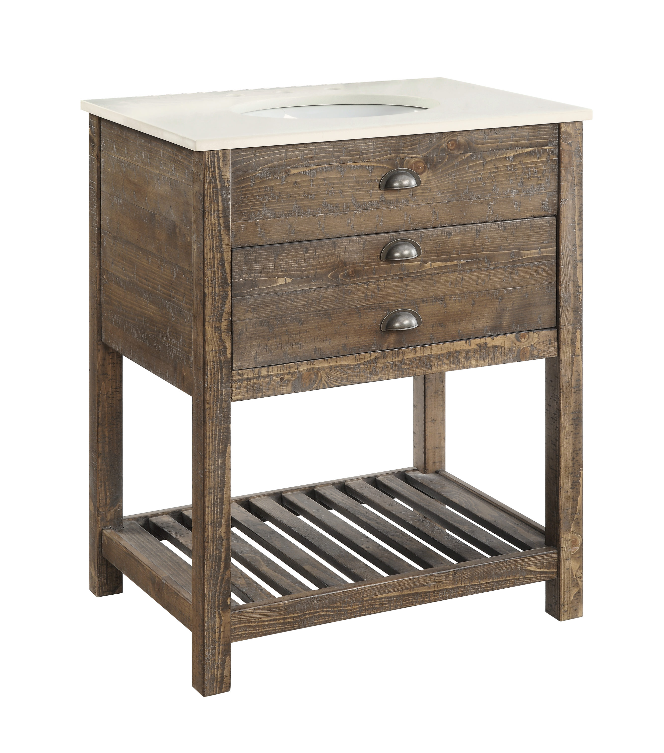 Coast To Coast 30-in Cayhill Distressed Brown Undermount Single Sink 