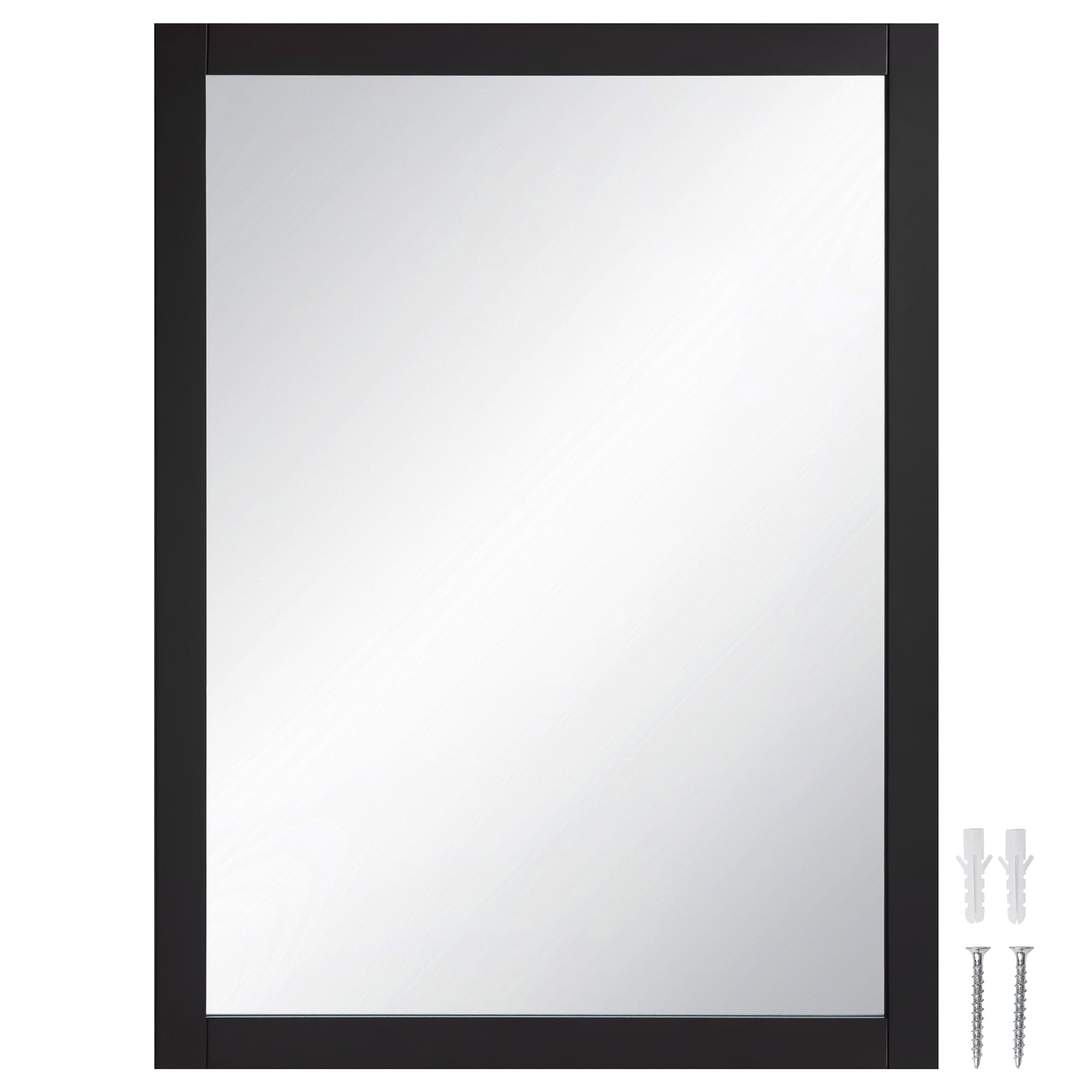 Design House 547109-ESP Shorewood 40-in x 40-in Framed Rectangle Bathroom Vanity Mirror ( Espresso )