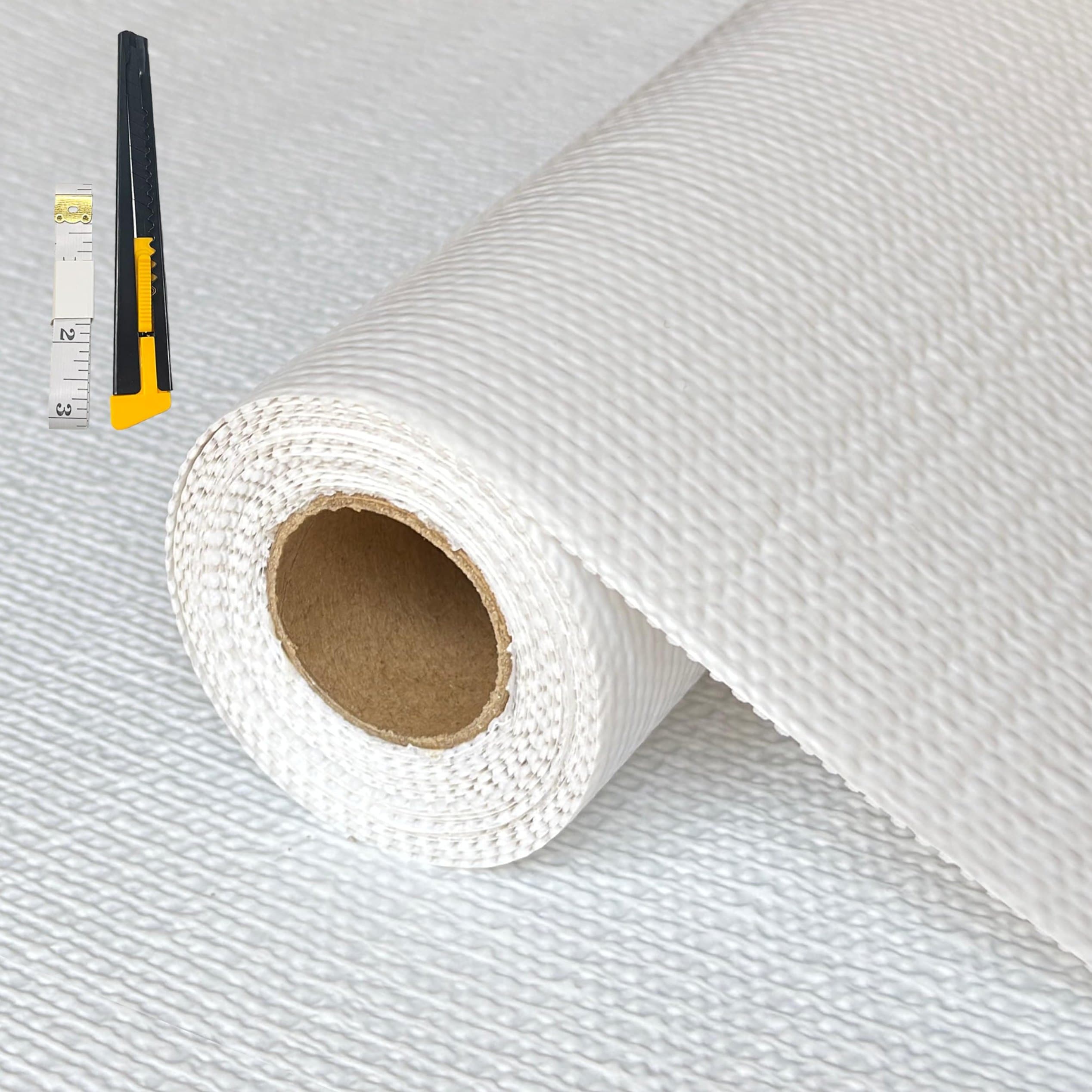 DHMHD  Shelf and Drawer Liner for Kitchen Cabinets Non Adhesive Non Slip Cupboard Liner 12in by 10FT White Strong Grip Mats Easy to Clean