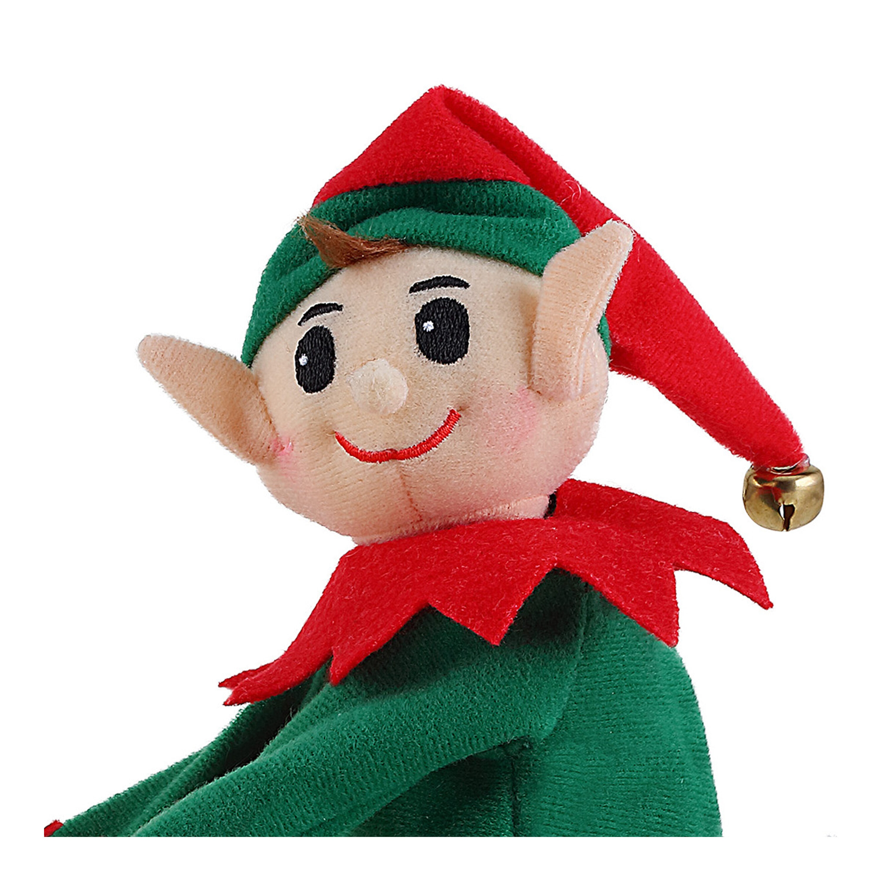 Mr. Christmas 11.5-in Lighted Musical Animatronic Elf Battery-operated ...