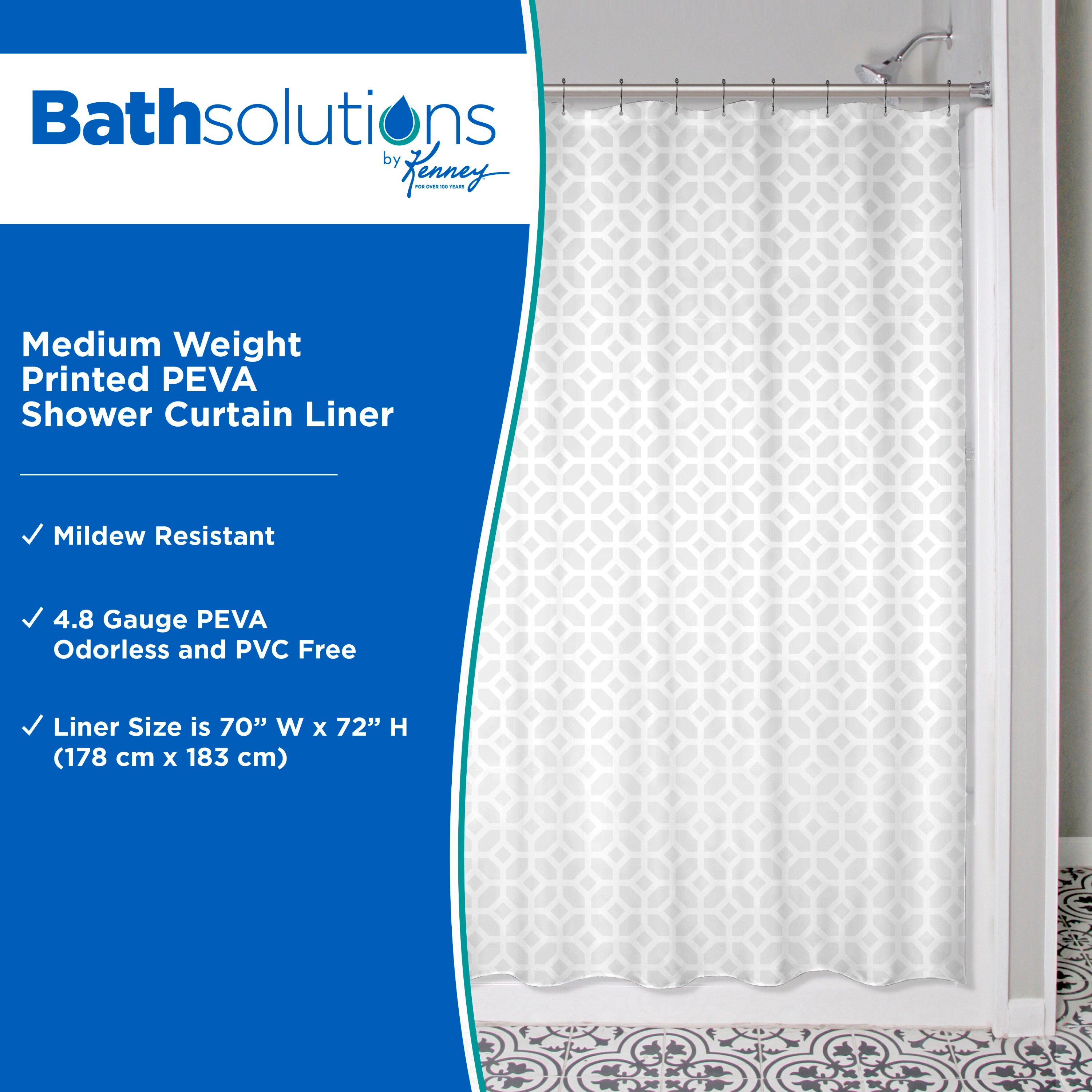 Peva Shower Curtain Malay, 1 ct - Dillons Food Stores