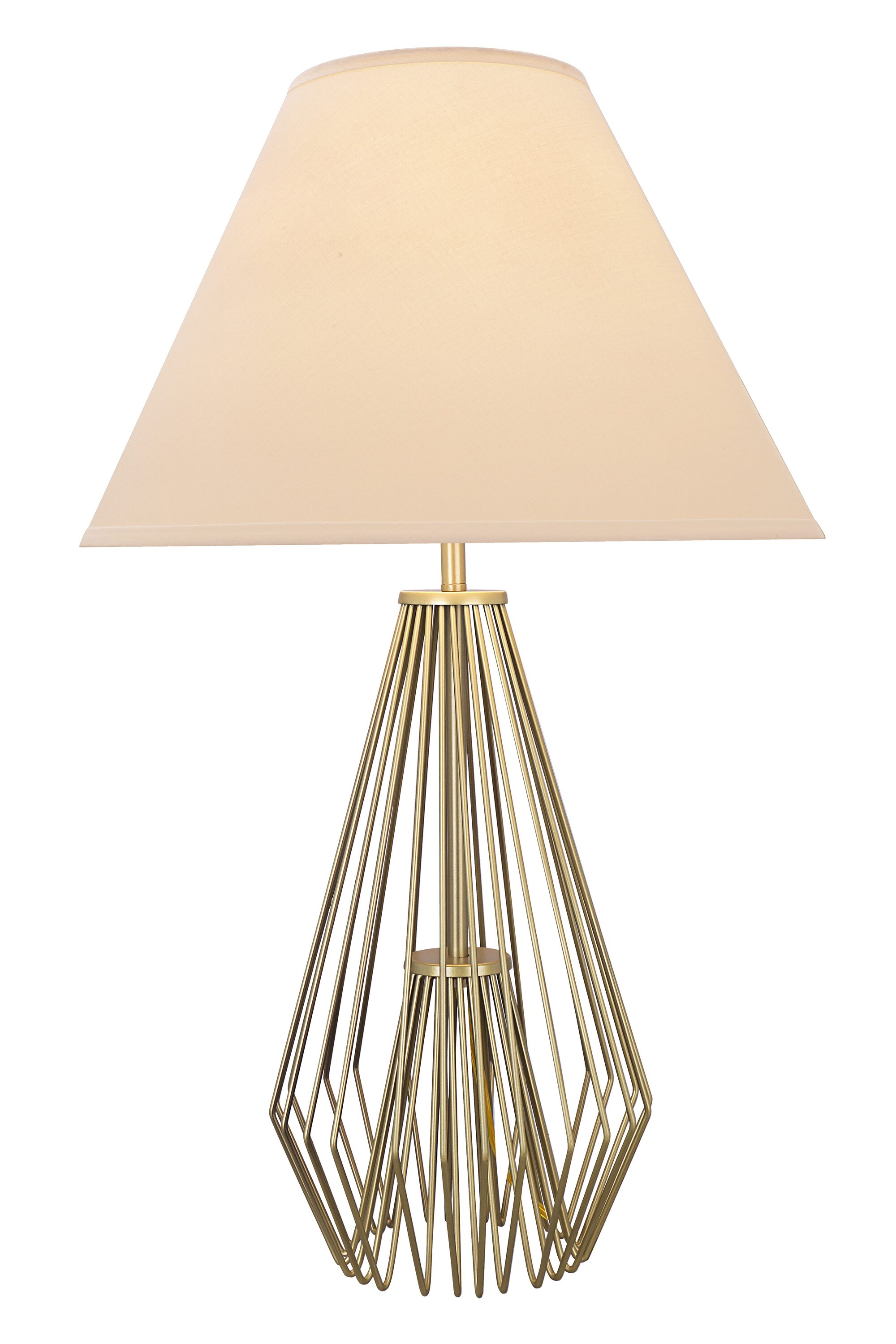 Benzara BM207456 29-in Gray LED Table Lamp with Fabric Shade