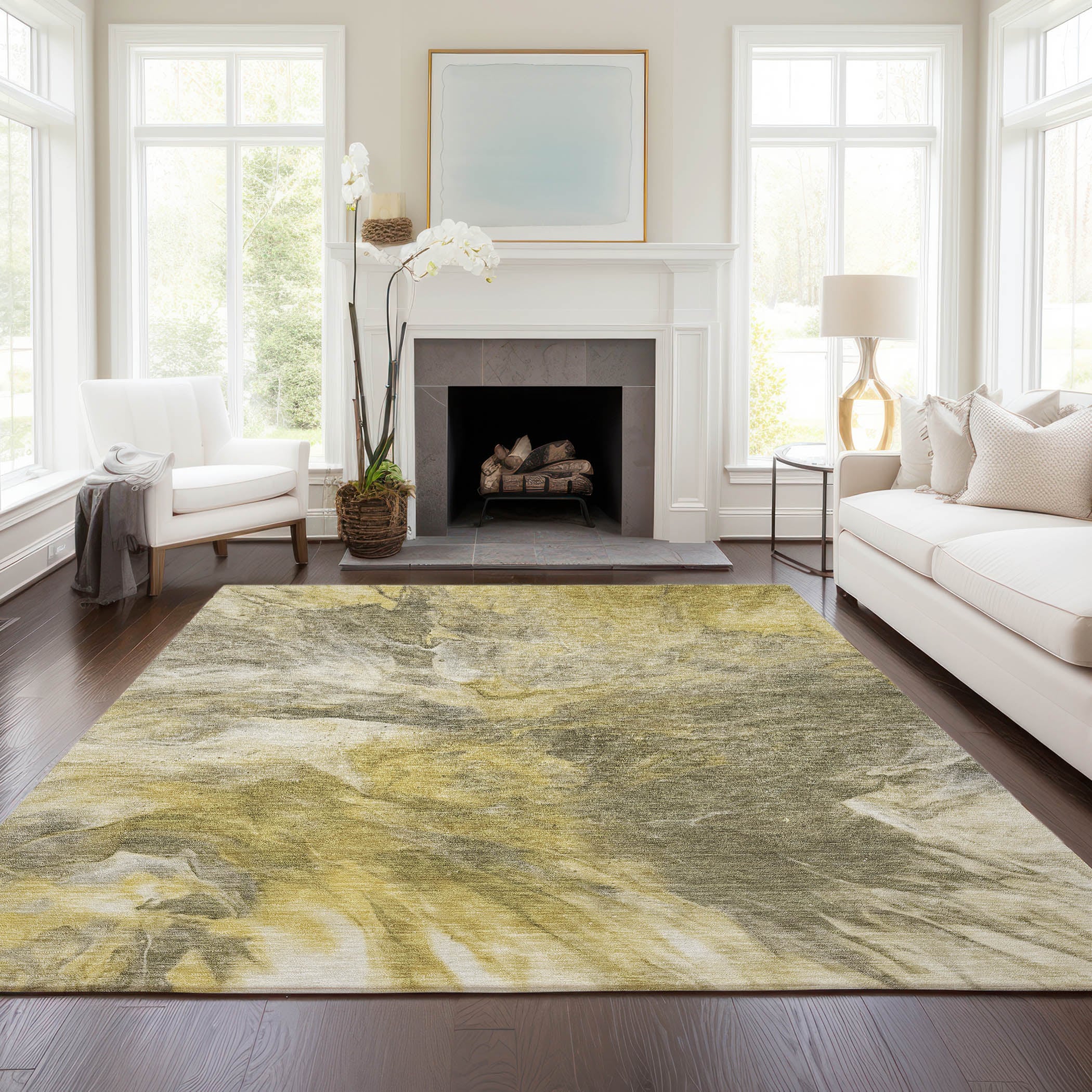Addison Rugs ACN641TP9X12 Chantille ACN641TP 9 x 12 (ft) Polyester Taupe Rectangular Indoor/Outdoor Geometric Machine washable Area rug