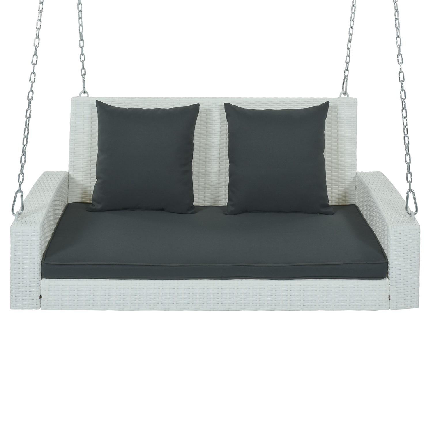 SINOFURN SYA380140GY 2 -person Off-white Outdoor Swing