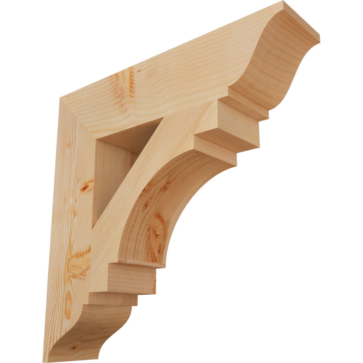 Ekena Millwork BKT06X26X26MRC01SDF Merced traditional smooth 5-1/2-in x 26-in x 26-in Douglas fir Brown Wood Standard bracket