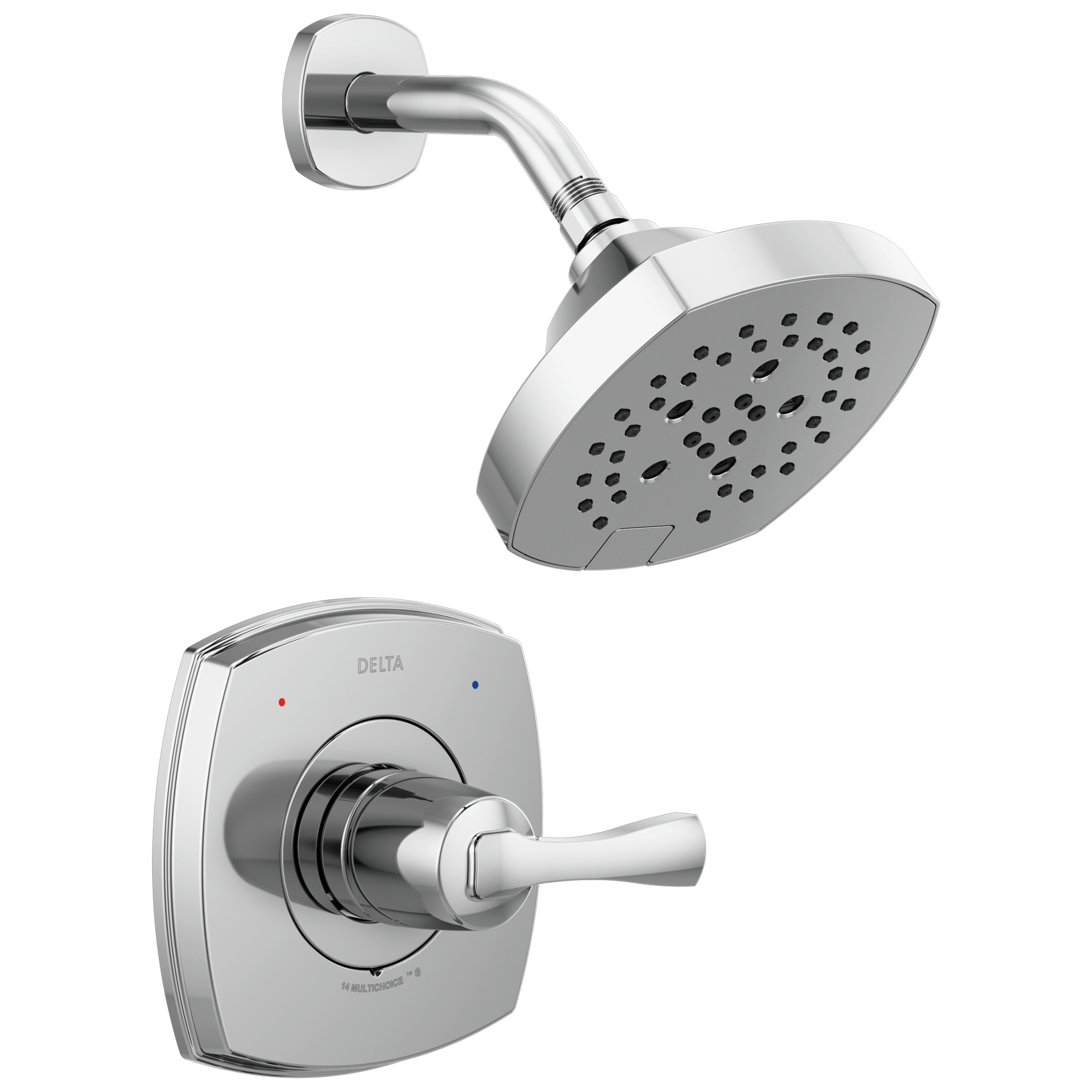 Delta Stryke Chrome 1 Handle Multi Function Round Shower Faucet Valve Included At 8539