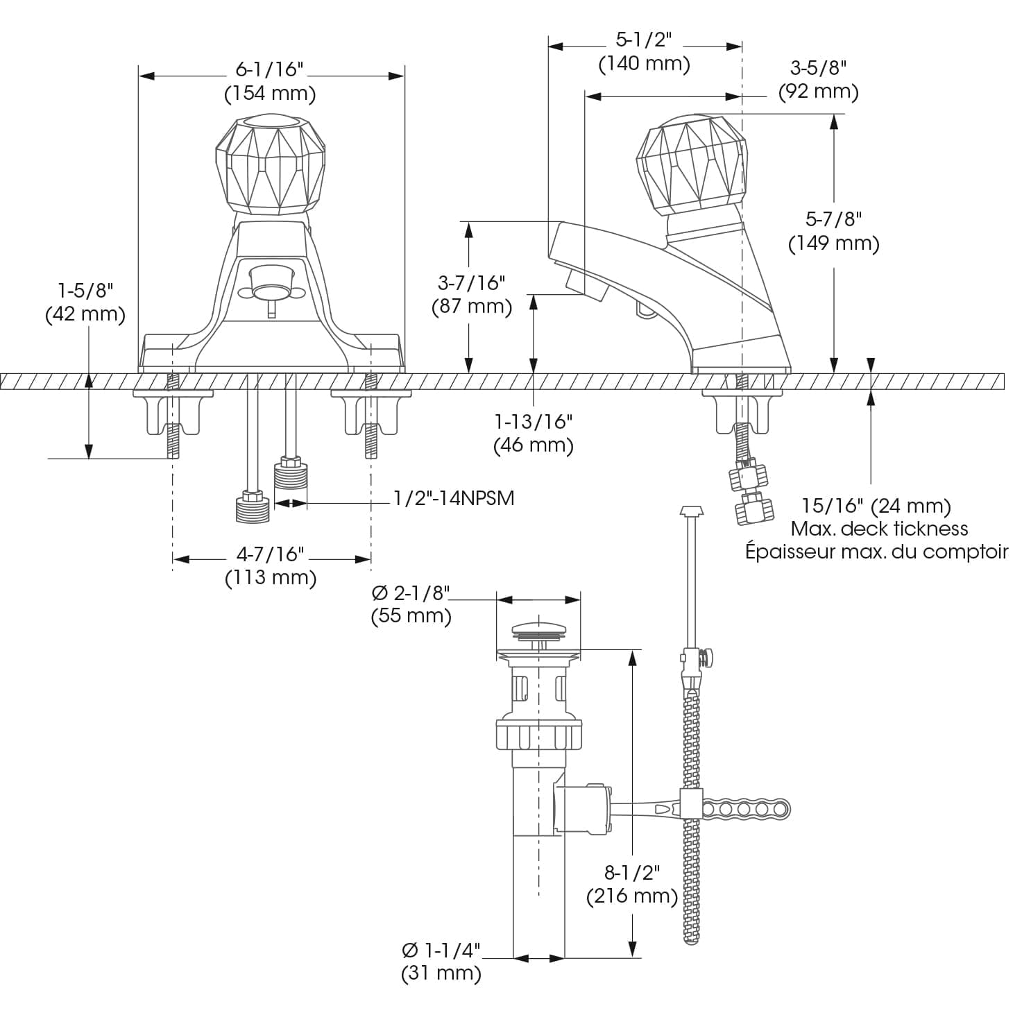 Keeney EBA24BCP Lavatory-Faucets - View #6