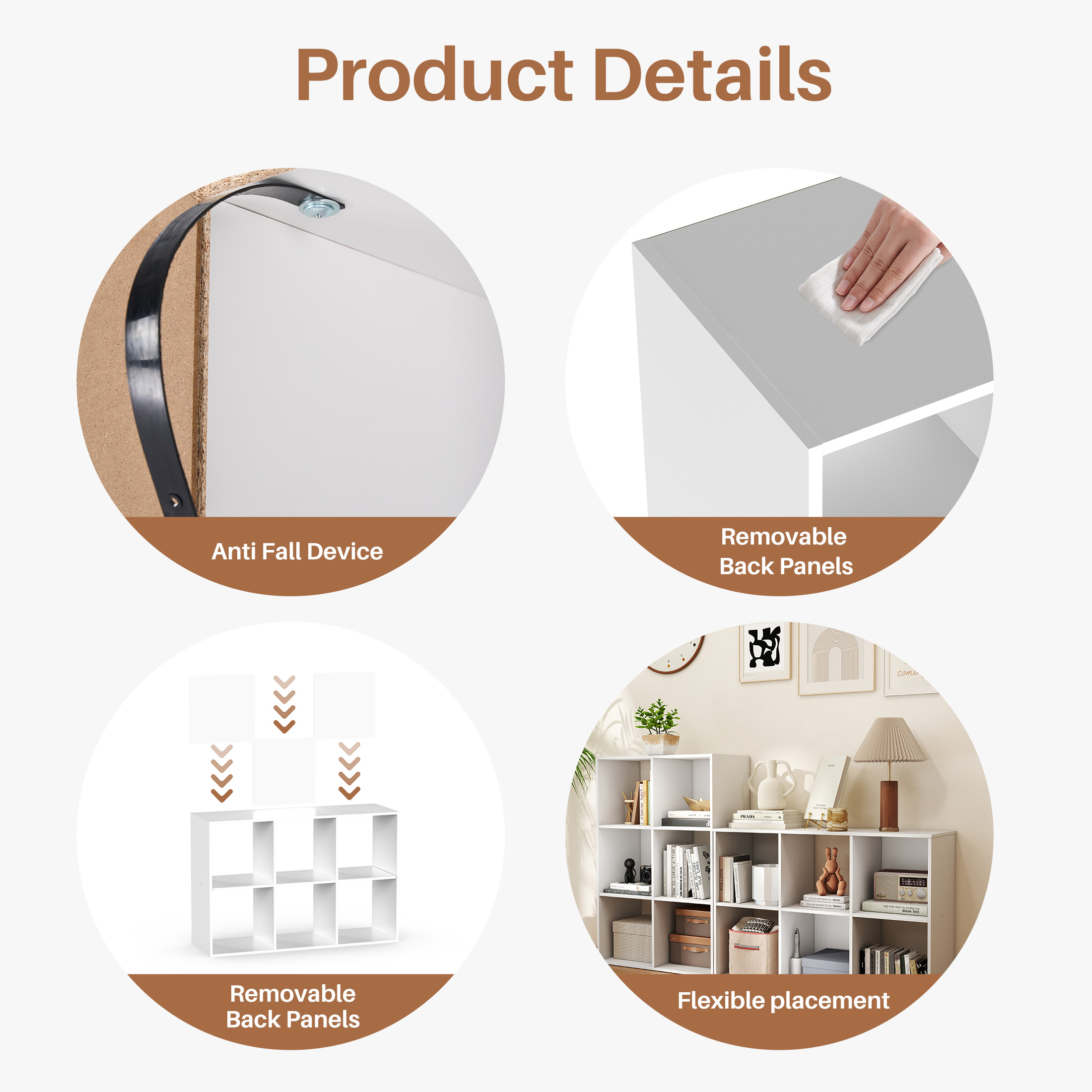 Sweetcrispy L-SG-GS6-WT Laminate-Storage-Cubes - View #5