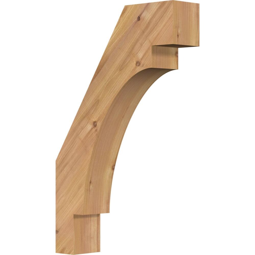 Ekena Millwork BRC04X14X22MRC00SWR 3-1/2-in x 14-in x 22-in Western Red Cedar Unfinished Wood Merced Smooth Knee Brace