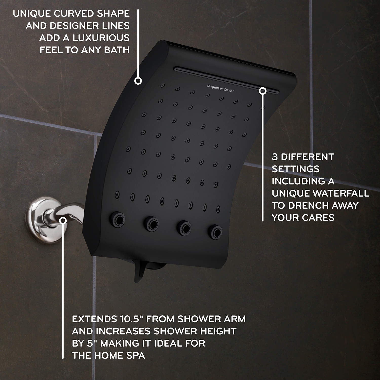 Oxygenics AllSpa Brushed Nickel Rain Shower popular Head 1.8-GPM (6.8-LPM)