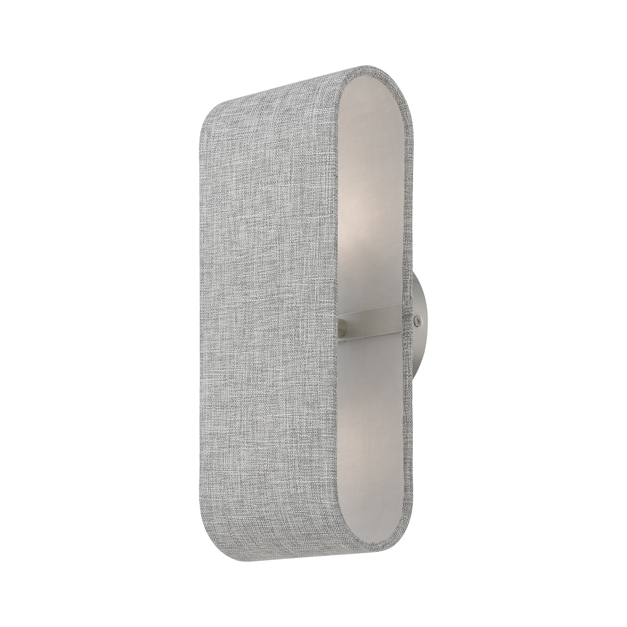 Dakota Brushed Nickel 2-Light ADA Compliant Wall Sconce with Urban Gray Shade