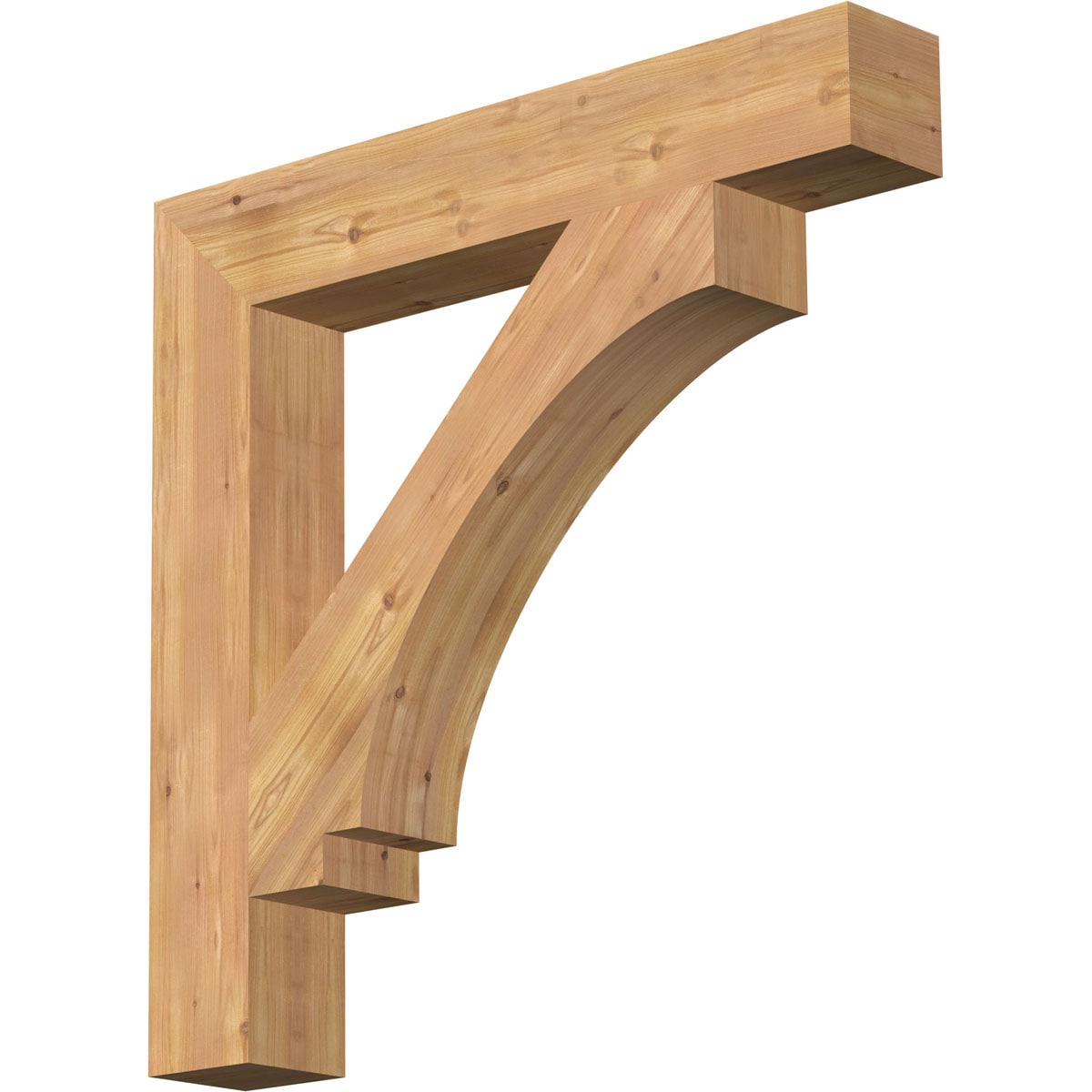 Ekena Millwork BKT06X36X36IMP05SWR Imperial Block Smooth 5-1/2-in x 36-in x 36-in Western red cedar Brown Wood Standard bracket