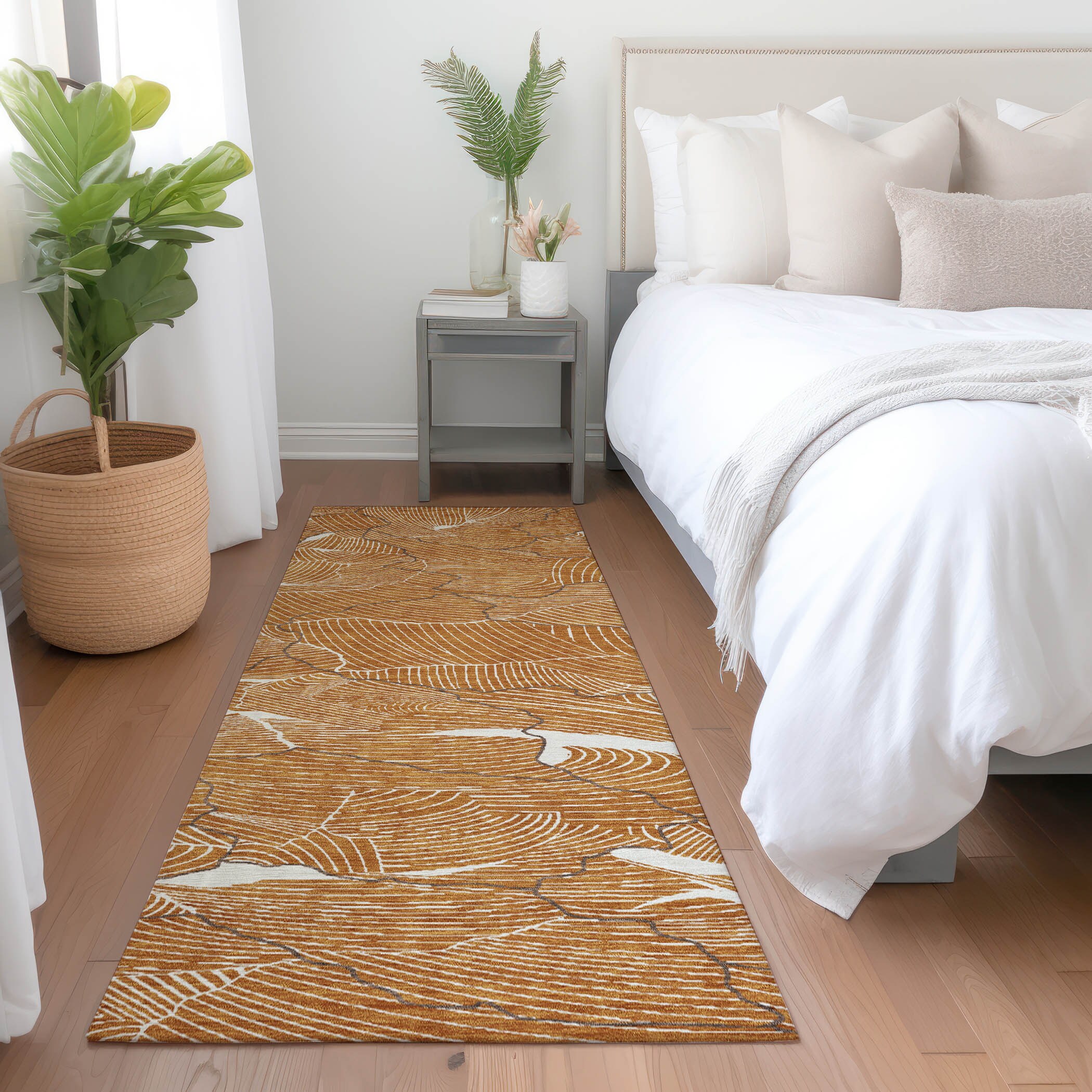 Addison Rugs ACN1048PK2X8 Chantille ACN1048PK 2 x 7 (ft) Polyester Paprika Rectangular Indoor/Outdoor Geometric Machine washable Runner rug