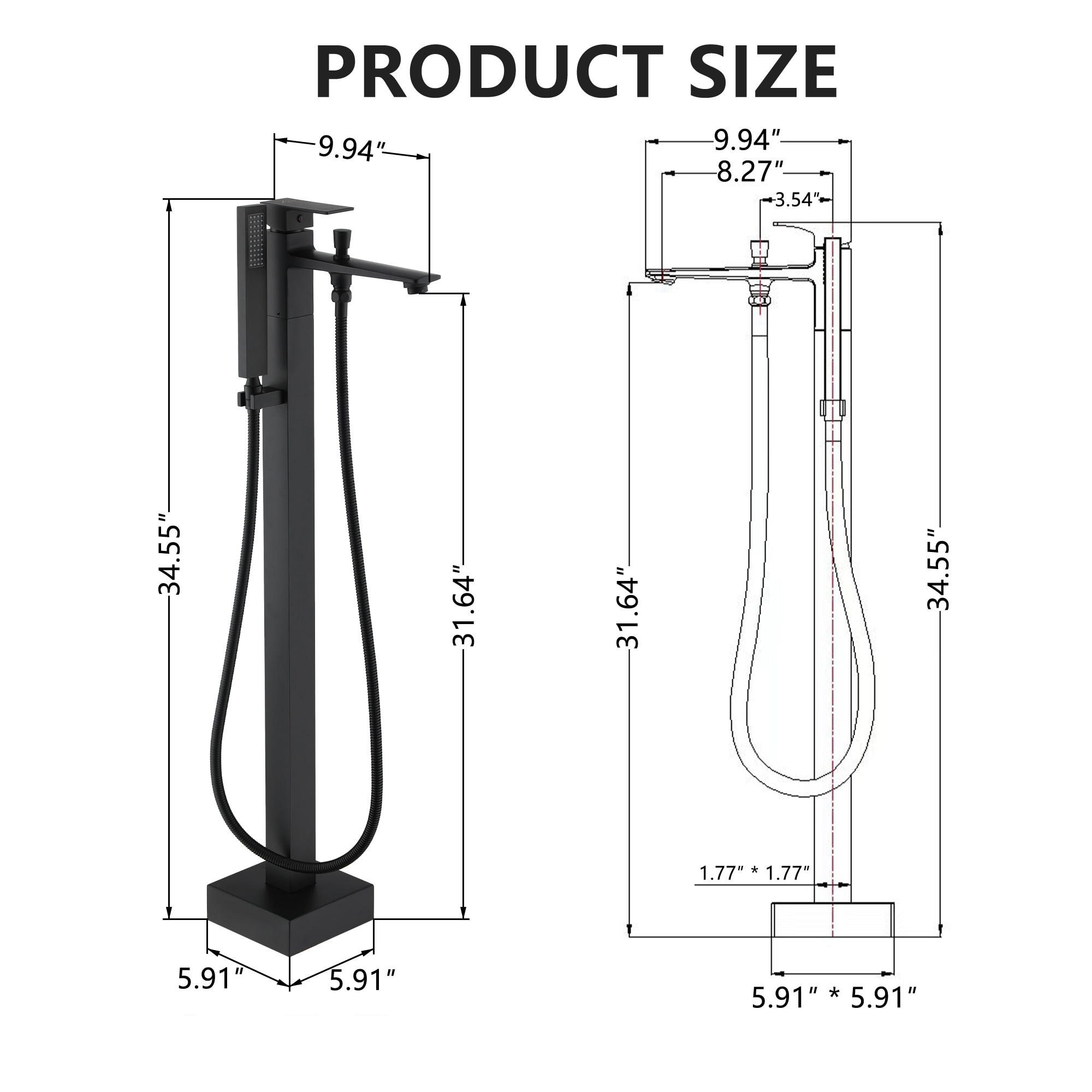 CASAINC TC08-ORB Roman-Tub-Faucets - View #9