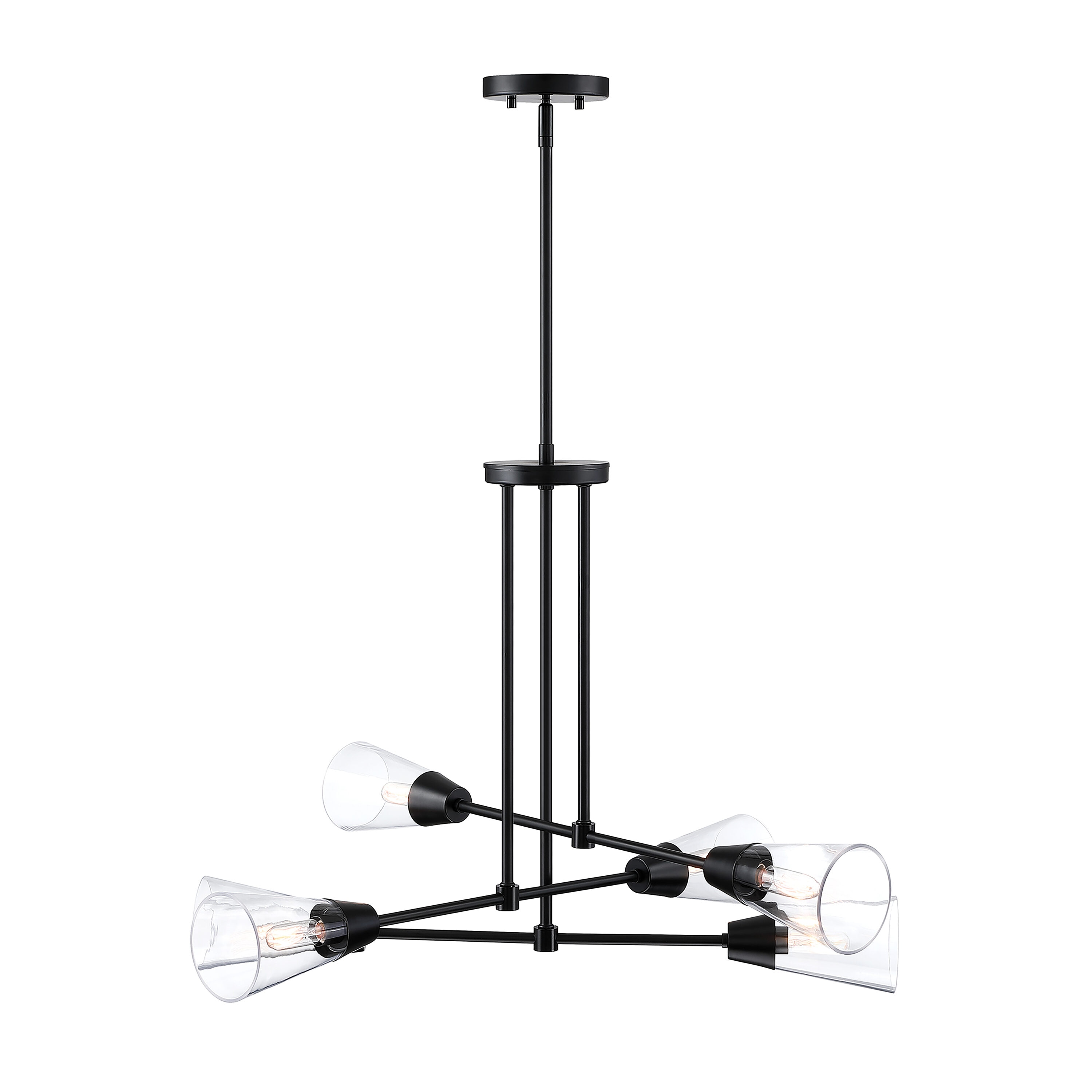 Norro Mid-Century Modern Sputnik Black Pendant Light