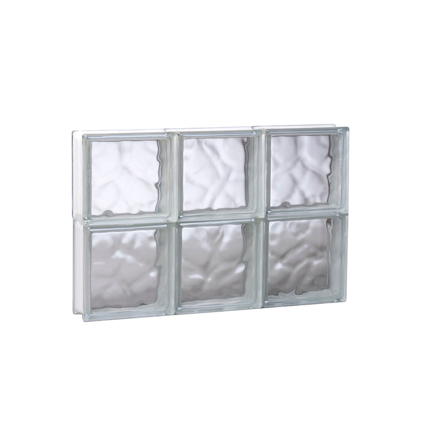 REDI2SET S1812DC Wavy Glass 17-1/4-in x 11-1/2-in Frameless Replacement Glass Block Window