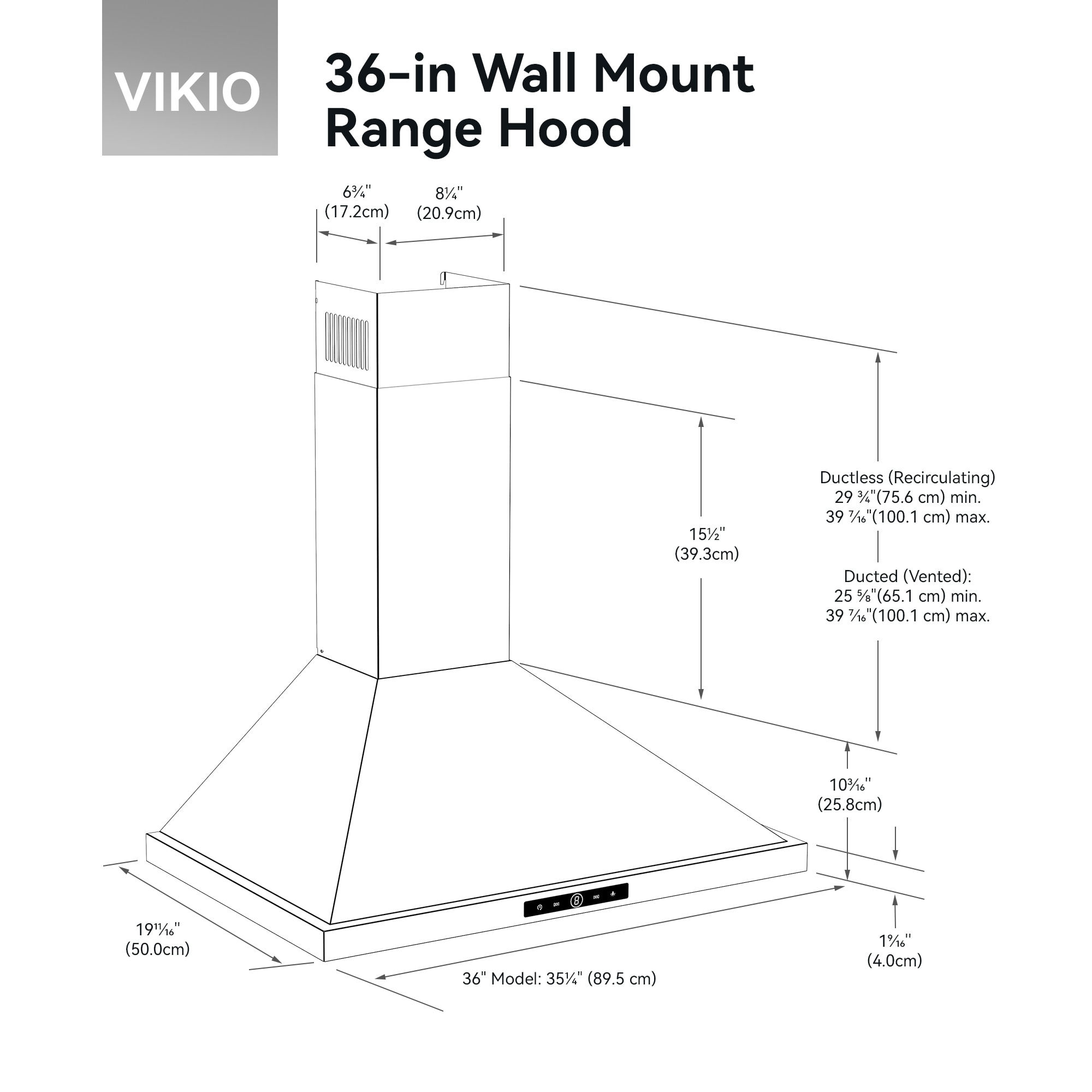 VIKIO VKLPA0236S Wall-Mounted-Range-Hoods - View #13