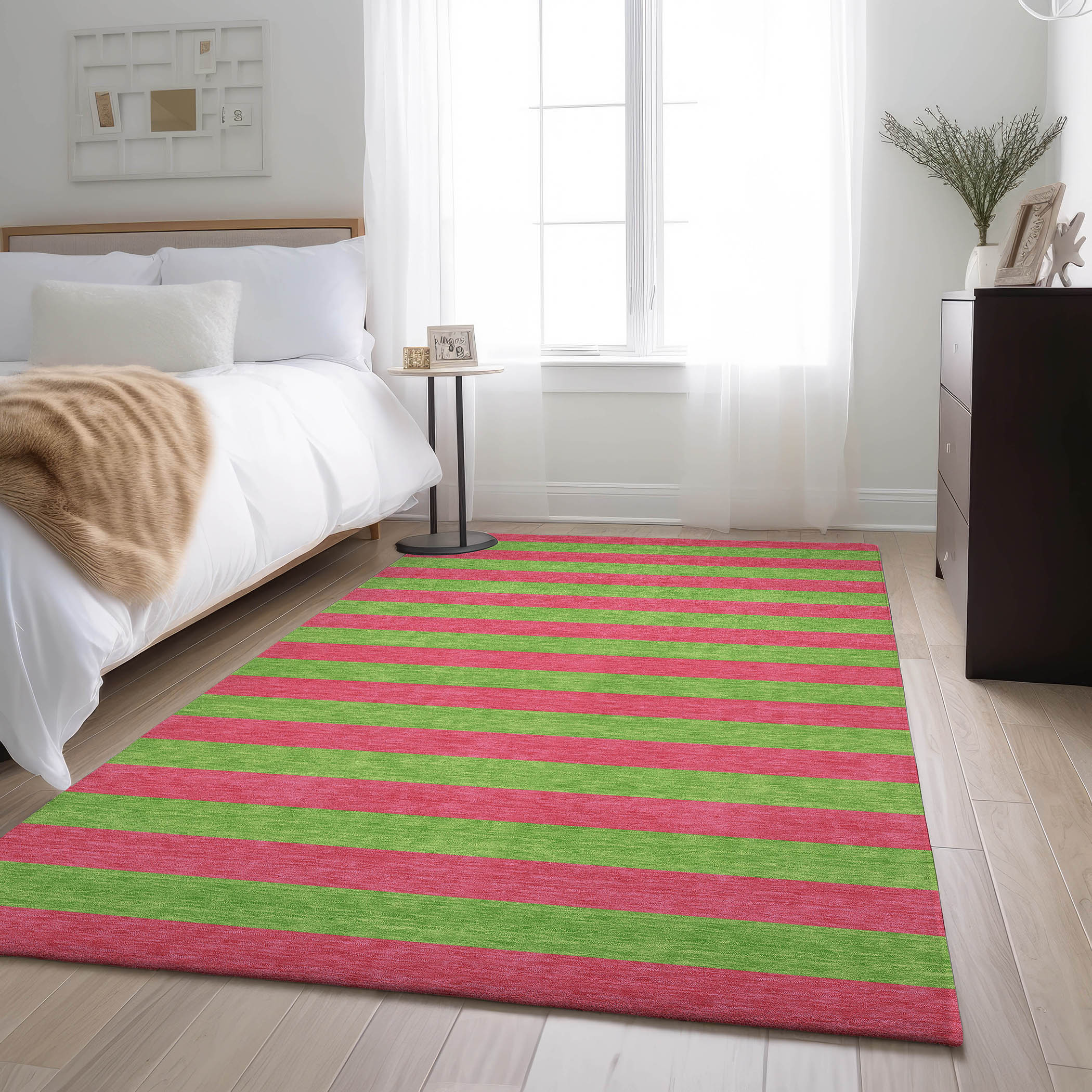 Addison Rugs AMF535AL3X5 Mayfield AMF535AL 3 x 5 (ft) Loomed Polyester Aloe Rectangular Indoor Geometric Machine washable Area rug