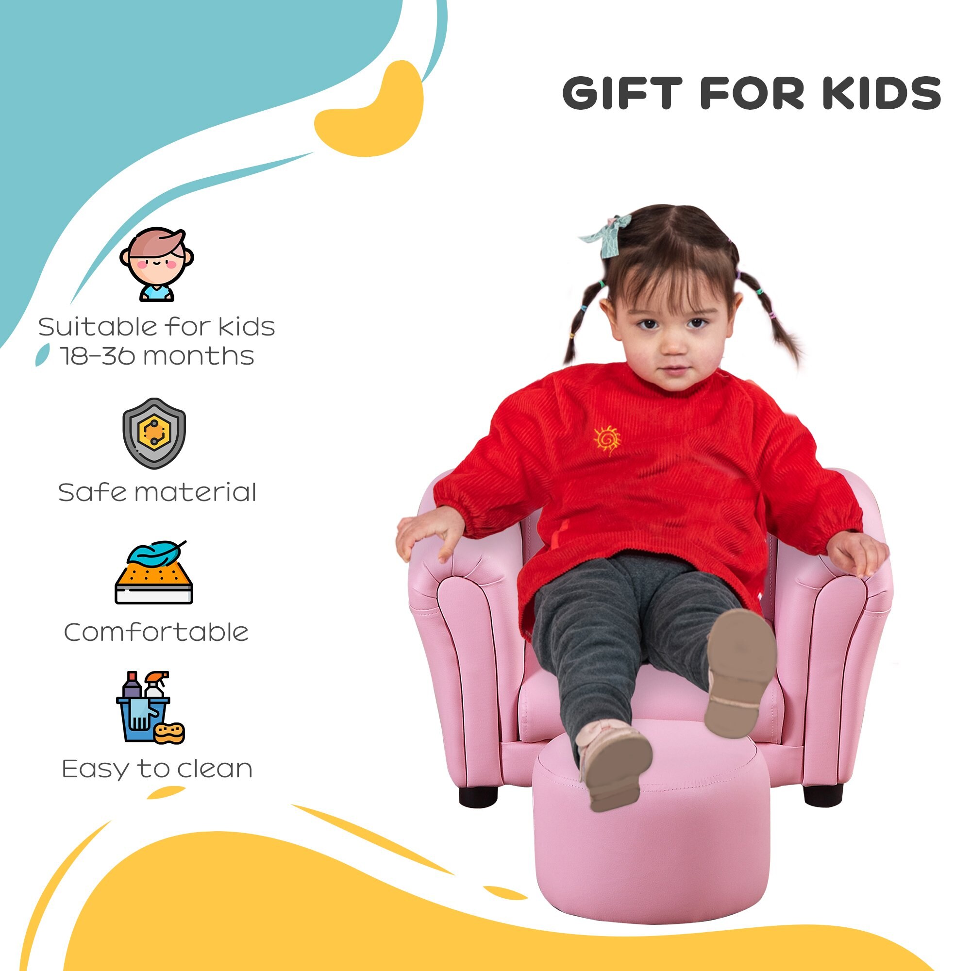 Qaba X-310-008 Kids-Chairs - View #7
