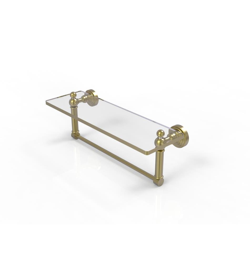 Allied Brass WP-1TB/16-SBR Waverly Place Satin 1-Tier Brass Wall Mount Bathroom Shelf (16-in X 5-in)