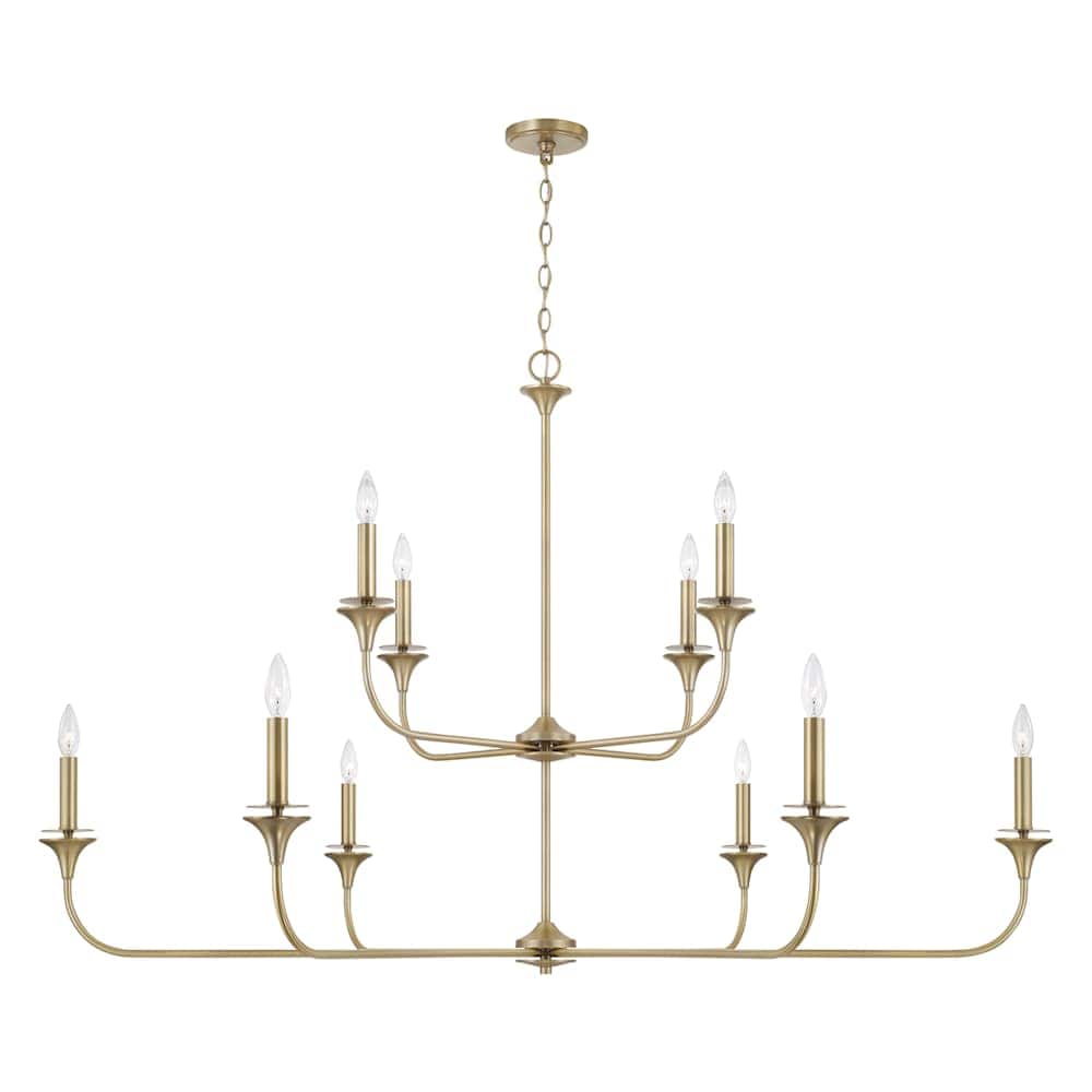 Capital Lighting  448901 Presley 10 Light 56 Inch Wide Taper Candle Style Chandelier