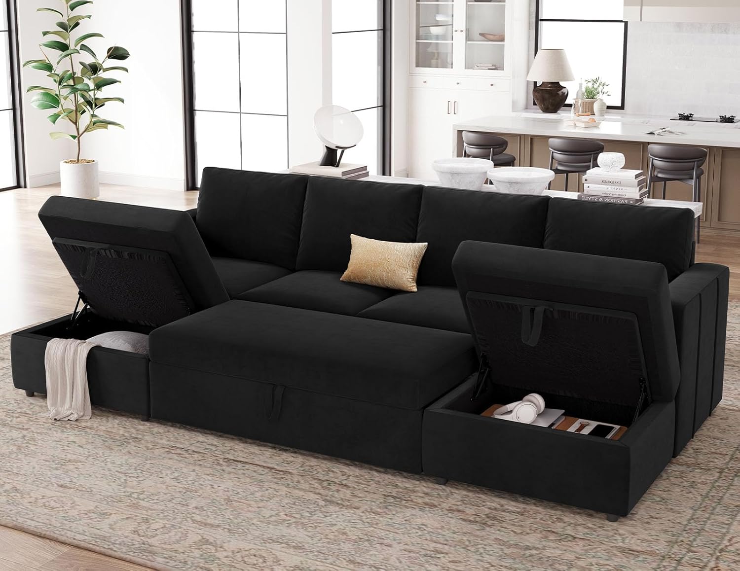 Belffin BF096V-AB2C2E-BLACK futons - View #3