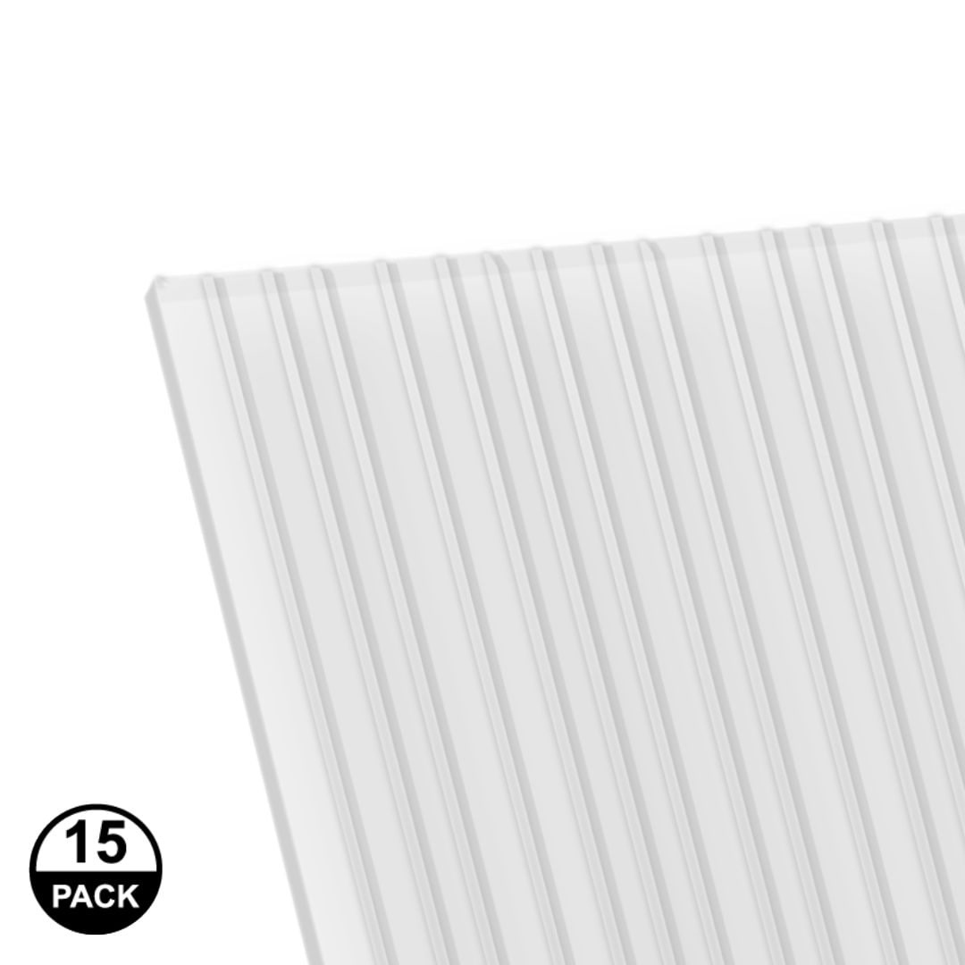 Coroplast Plastic cardboard 0.157-in T x 24-in W x 36-in L White Corrugated Plastic  Sheet in the Polycarbonate & Acrylic Sheets department at