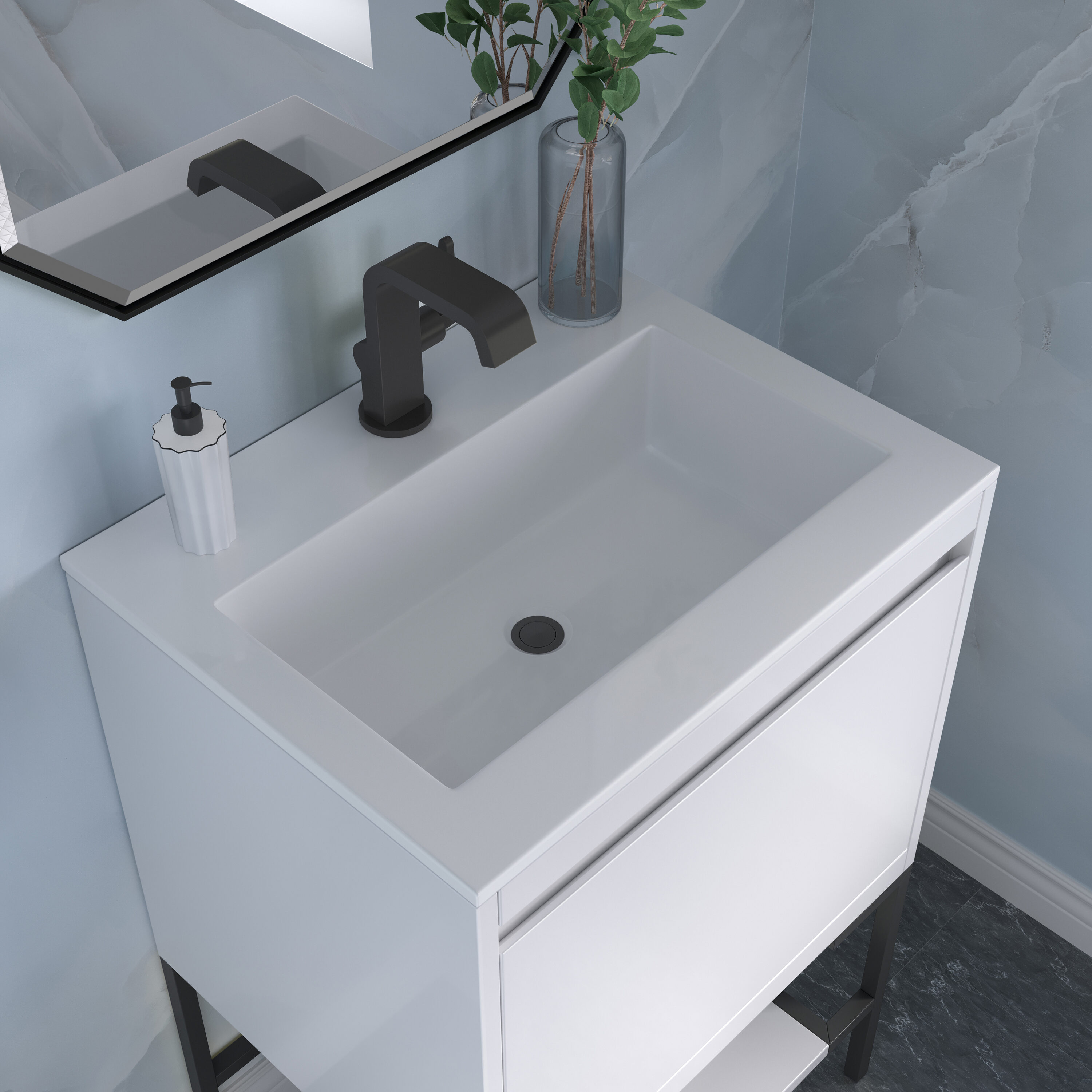 James Martin Vanities 805-V23.6-GW-MB-GW Bath-Vanity-Combo - View #7