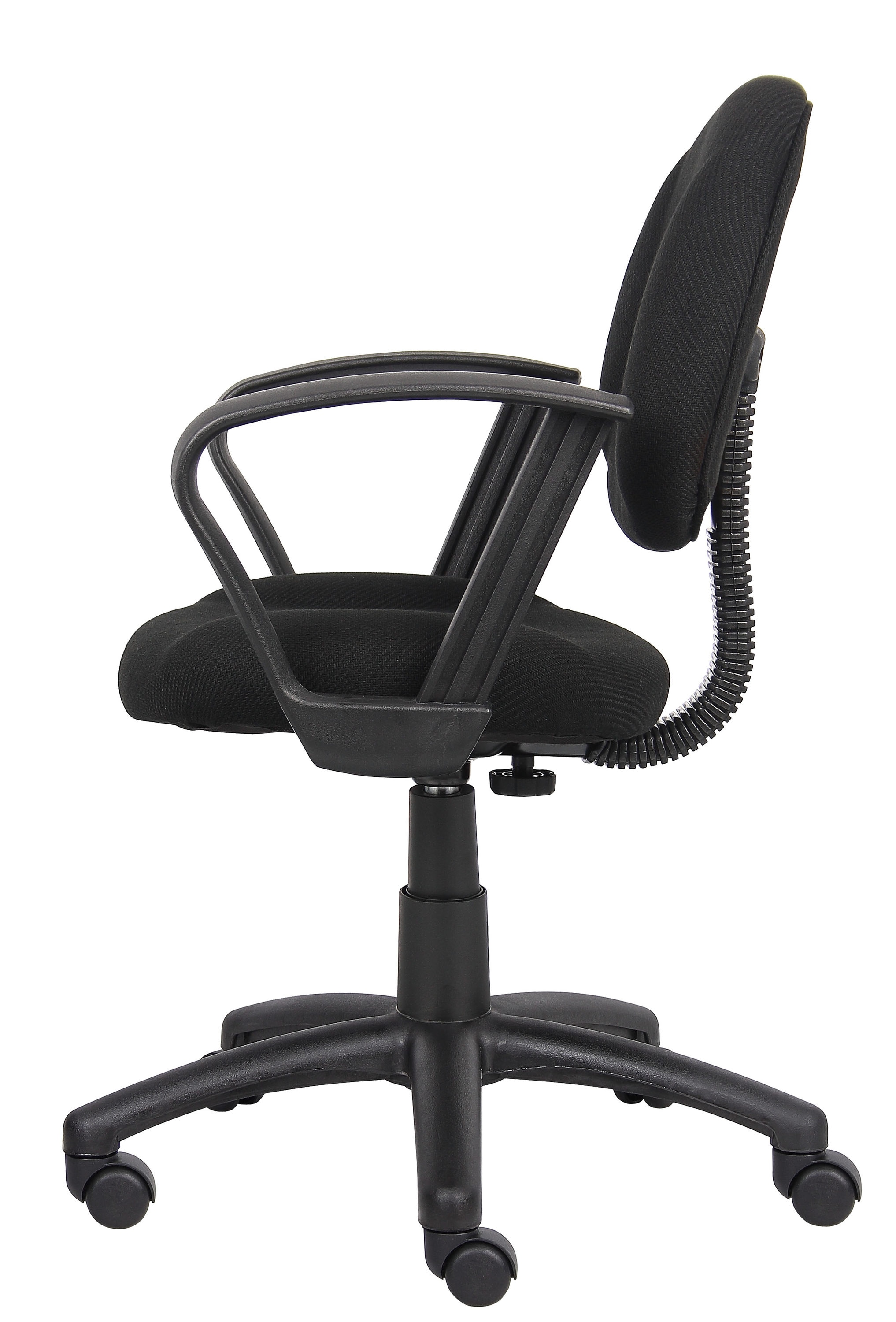 Deluxe Black Fabric Task Chair with Pneumatic Lift and Lumbar Support